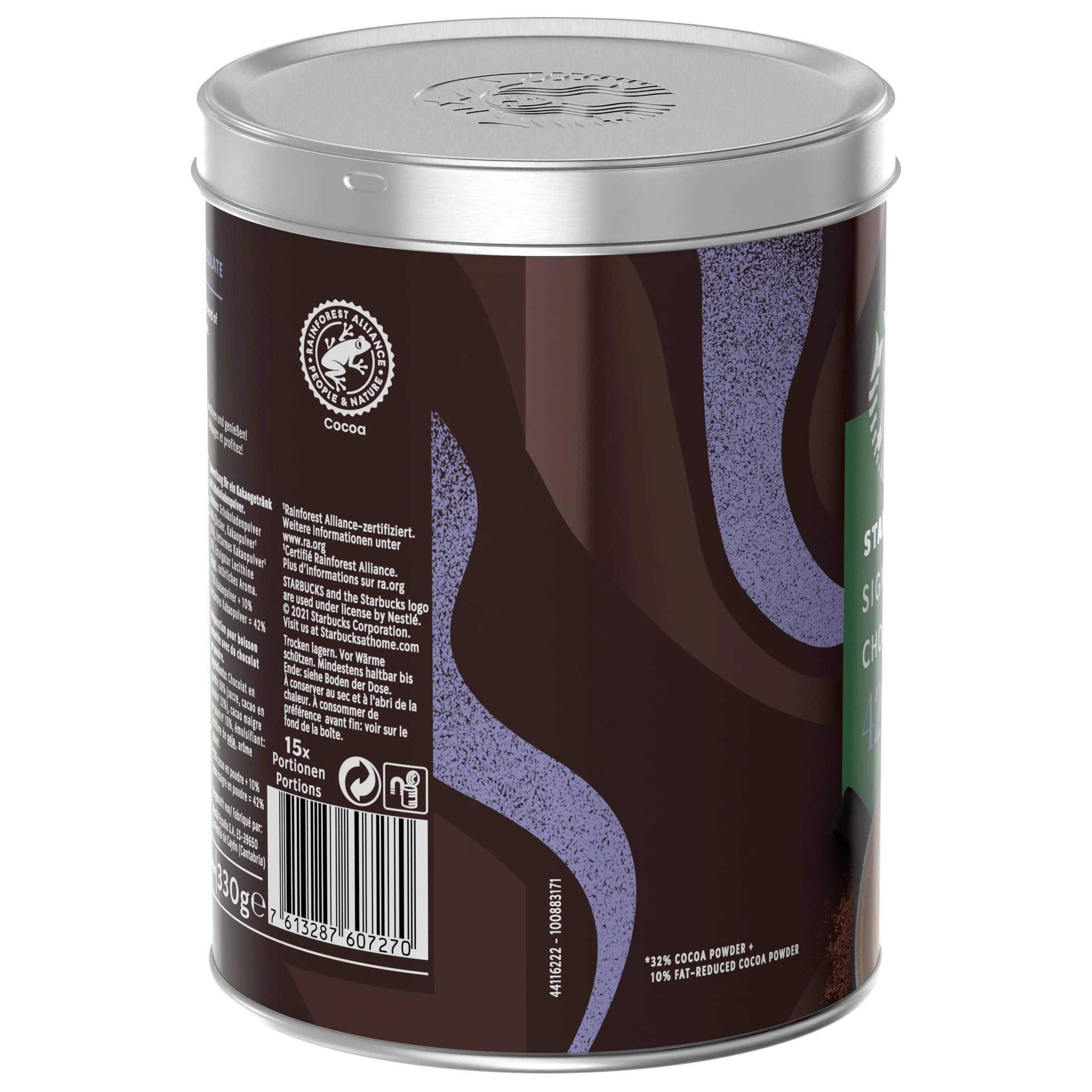 Starbucks Signature Chocolate 42% en polvo para beber 330g 15 tazas
