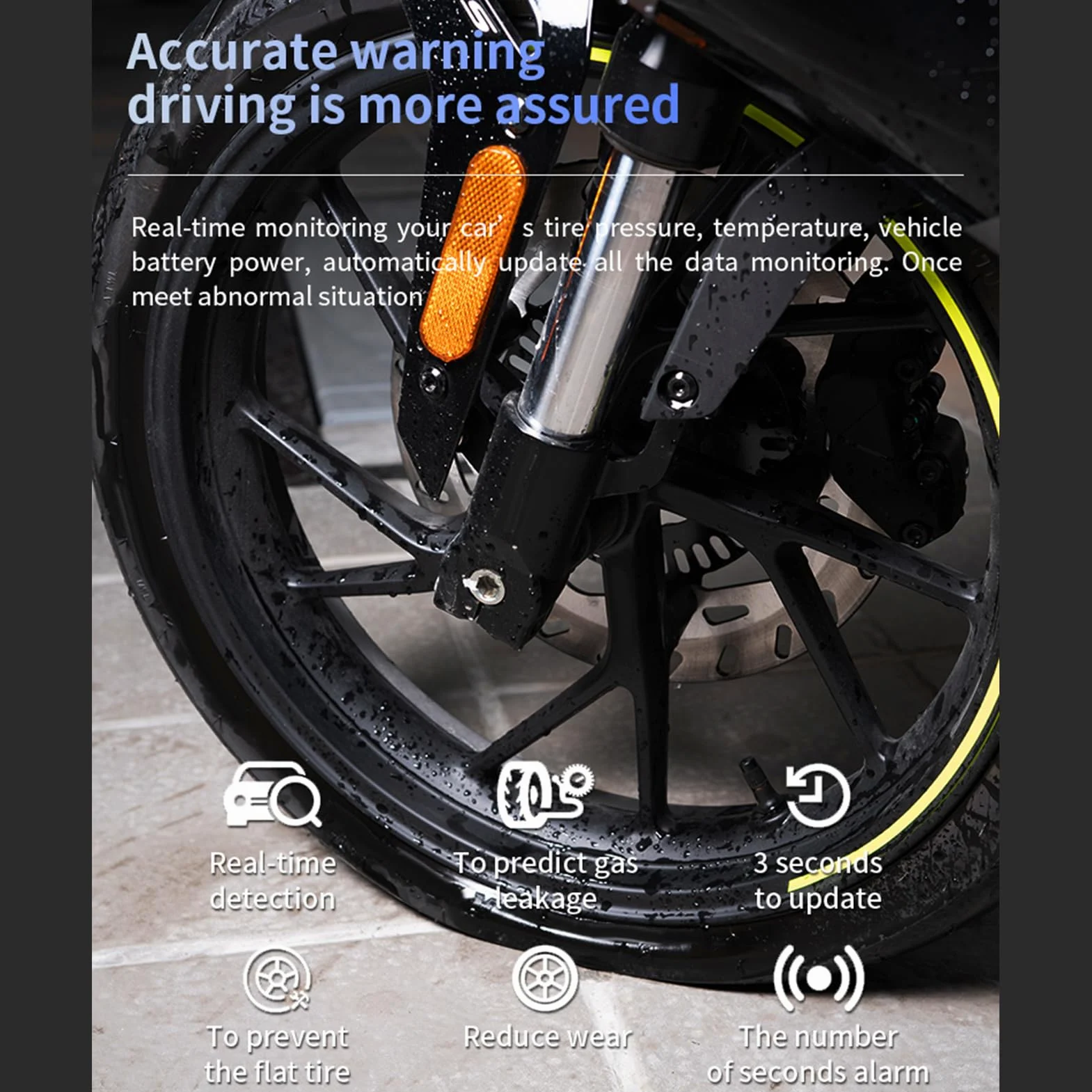 Medidor De Presión De Neumáticos Multifuncional En Tiempo Real | Para Motocicleta Para Automóvil Camión Reparación Automotriz Viaje Mantenimiento De Bicicleta Hombres