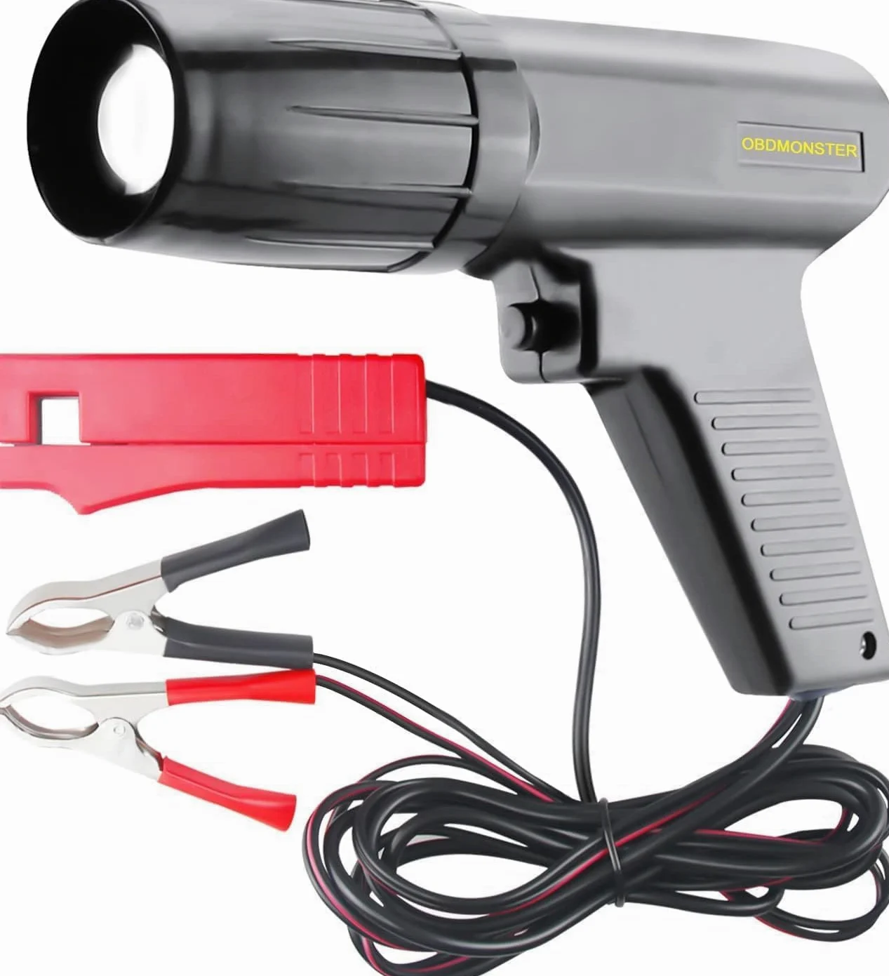 Pistola Estroboscópica Inductiva Digital OBDMONSTER 12V con Pinzas para Coches y Motos