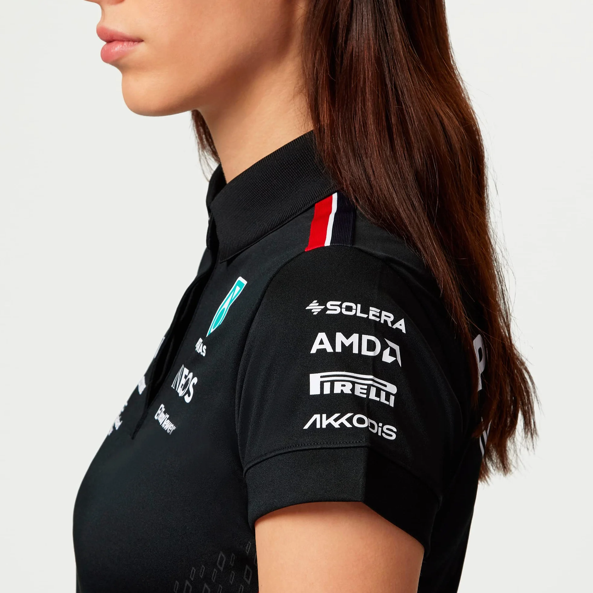 Mercedes AMG Petronas Formula One Team Polo del Equipo para Mujer 2023 Negro Talla M