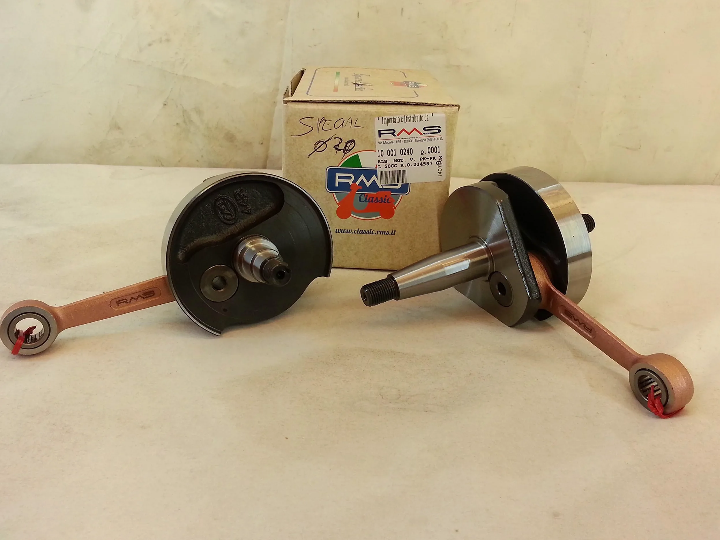 Cigüeñal compatible con Vespa 50 PK compatible con Ape 50 Cono eje ventilador diámetro 20 mm código 100010240