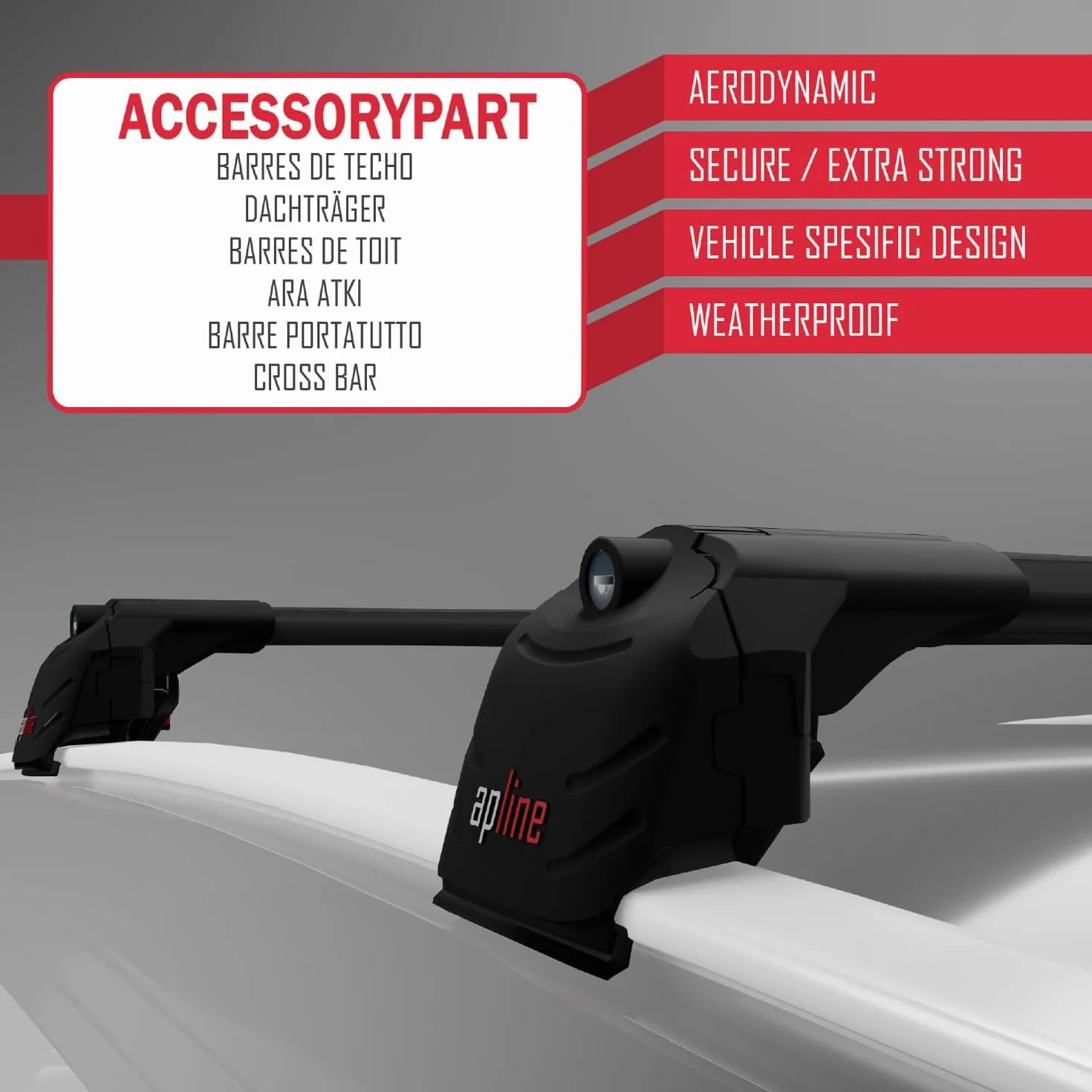 Compatible con Opel Grandland X 2017-2024 Modelo Ace-2 Barra de Techo Auto Portaequipajes Barras Transversales Negro Aluminio 2 Barras