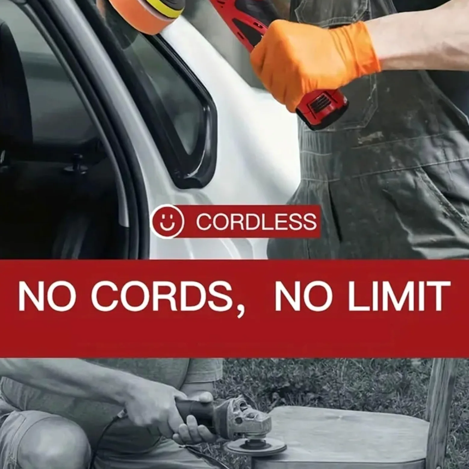 Pulidora a máquina, Pulidora De Coche Inalámbrica De 12 V Con Velocidad Variable For El Detallado Y La Reparación De Arañazos.,para detallado, encerado y pulido de automóviles(Tool bag)