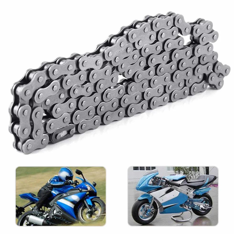 Yctze para cadena bicimoto cadena bicimoto Cadena de motor 415-110L Cadena de eslabones de motor de acero inoxidable 415H cadena bugie reemplazo para bicicleta motorizada