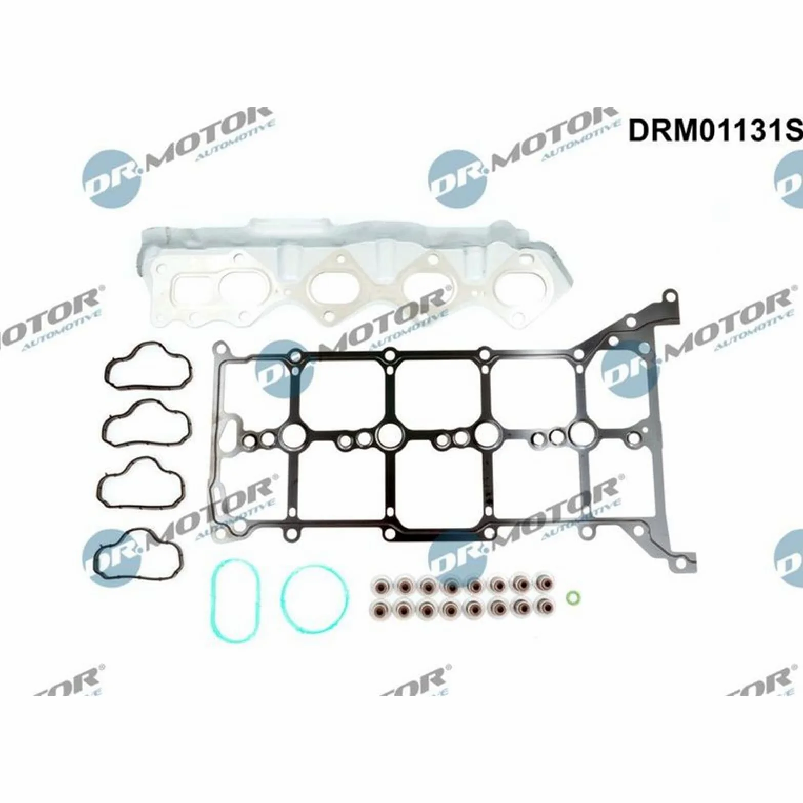 DR.MOTOR AUTOMOTIVE DRM01131S Juego de juntas de tapa de válvula con junta de tapa de válvula con junta de vástago de válvula sin junta de culata con junta de colector de admisión con