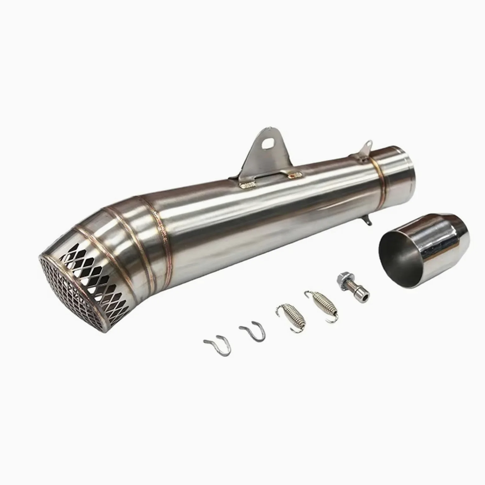 silencioso escape moto Para R6 K6 Para K8 Para K9 Silenciador escape | Para R1 para R6 tubo de escape motocicleta Scooter escape 51mm silenciador de escape Universal(Titanio)