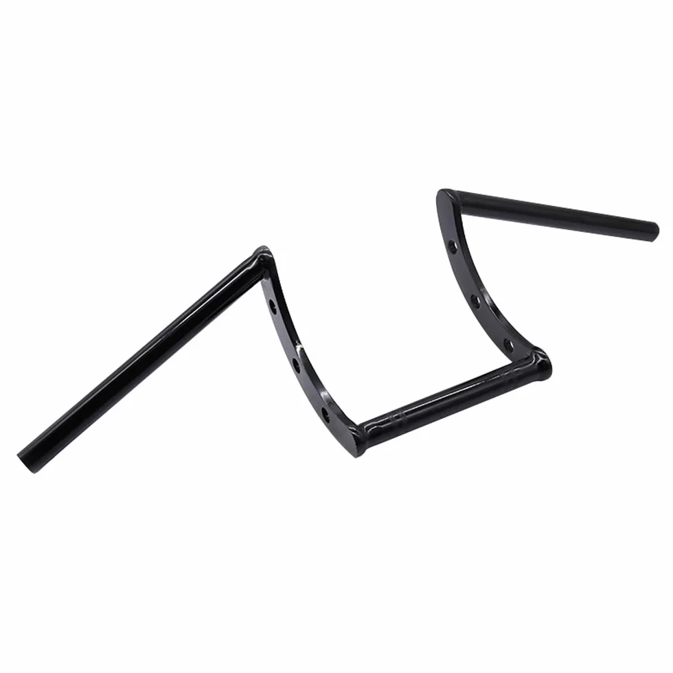 Manillar Moto 22 mm,Manillar Z Universal para Drag Custom Bobber Chopper Cruisers Softail Dyna Sportster-Negro