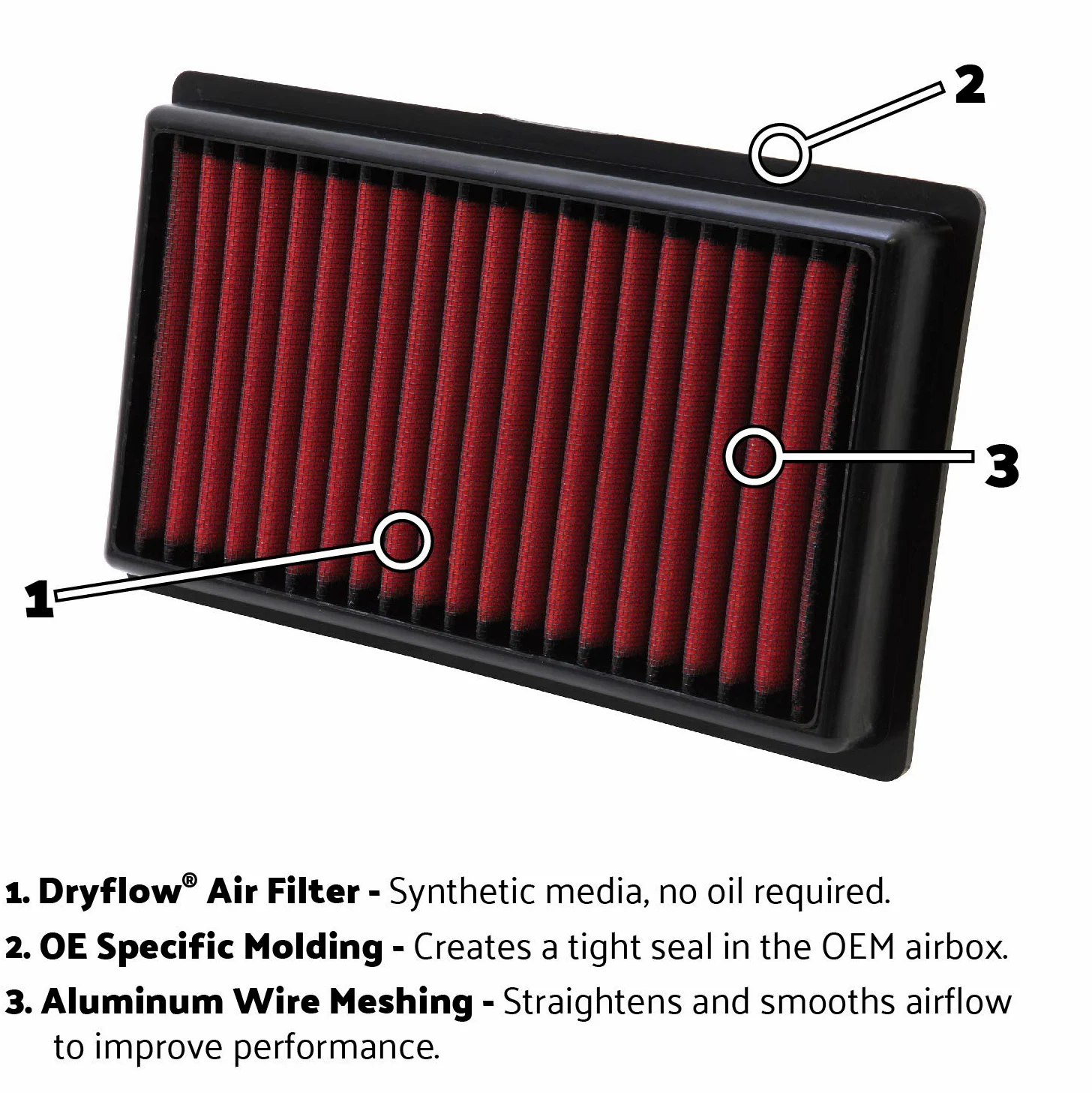 AEM Filtro de aire DryFlow AE-07087
