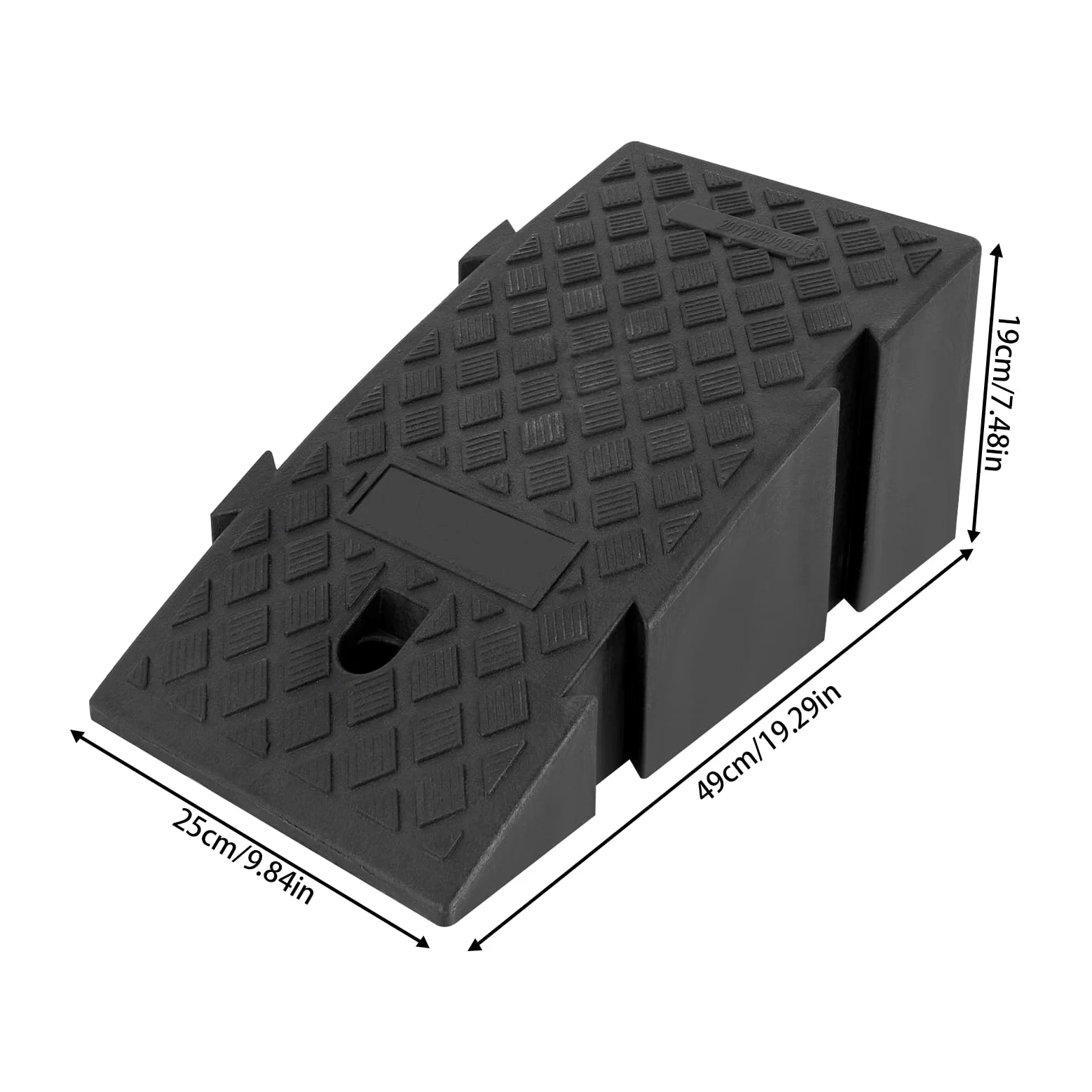 2 rampas para bordillos, 19 cm de altura, de goma resistente, portátil, para silla de ruedas, para bordillos, para motocicletas, scooters, autocaravanas y coches