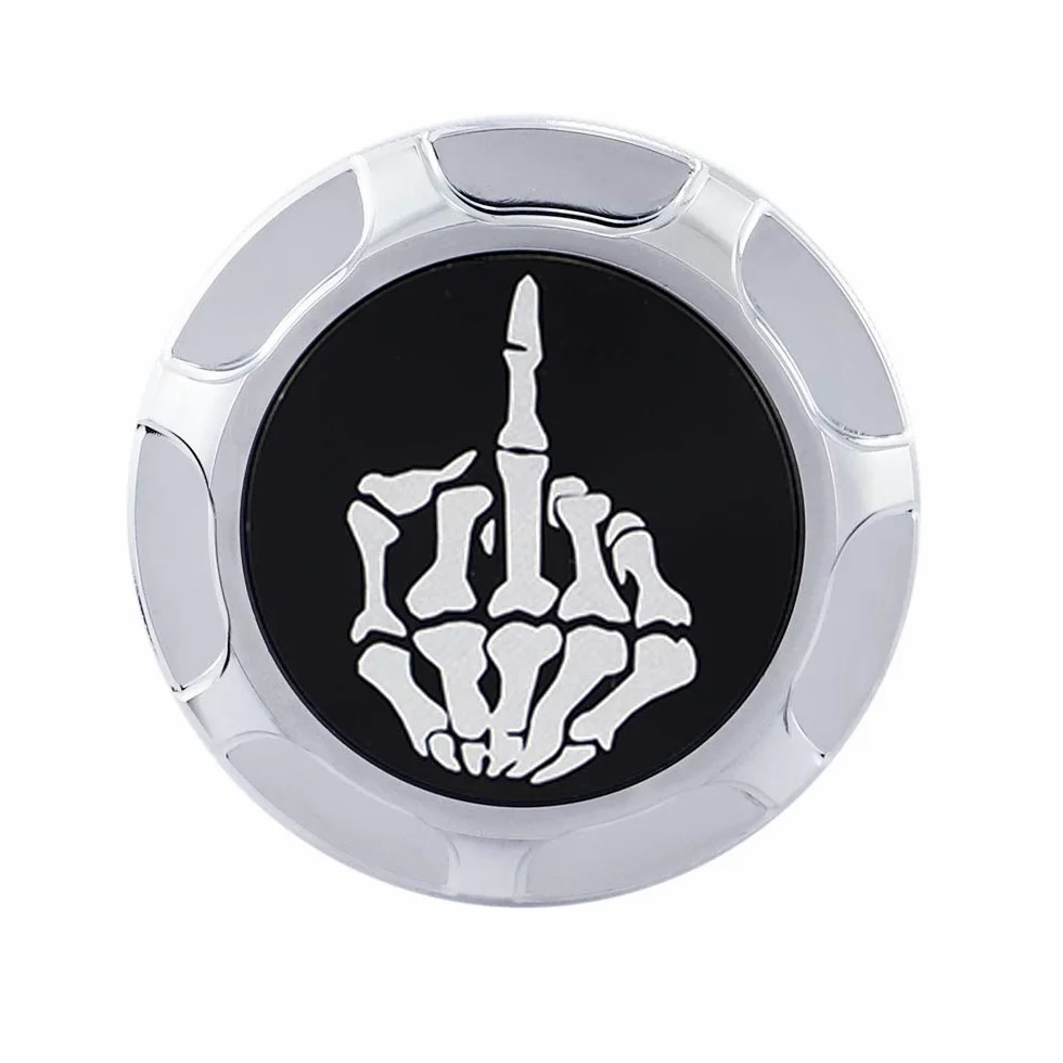 Tapa de aceite de tanque de combustible CNC de aluminio para Harley Davidson Sportster XL 1200 883 X48 Dyna - Dedo medio