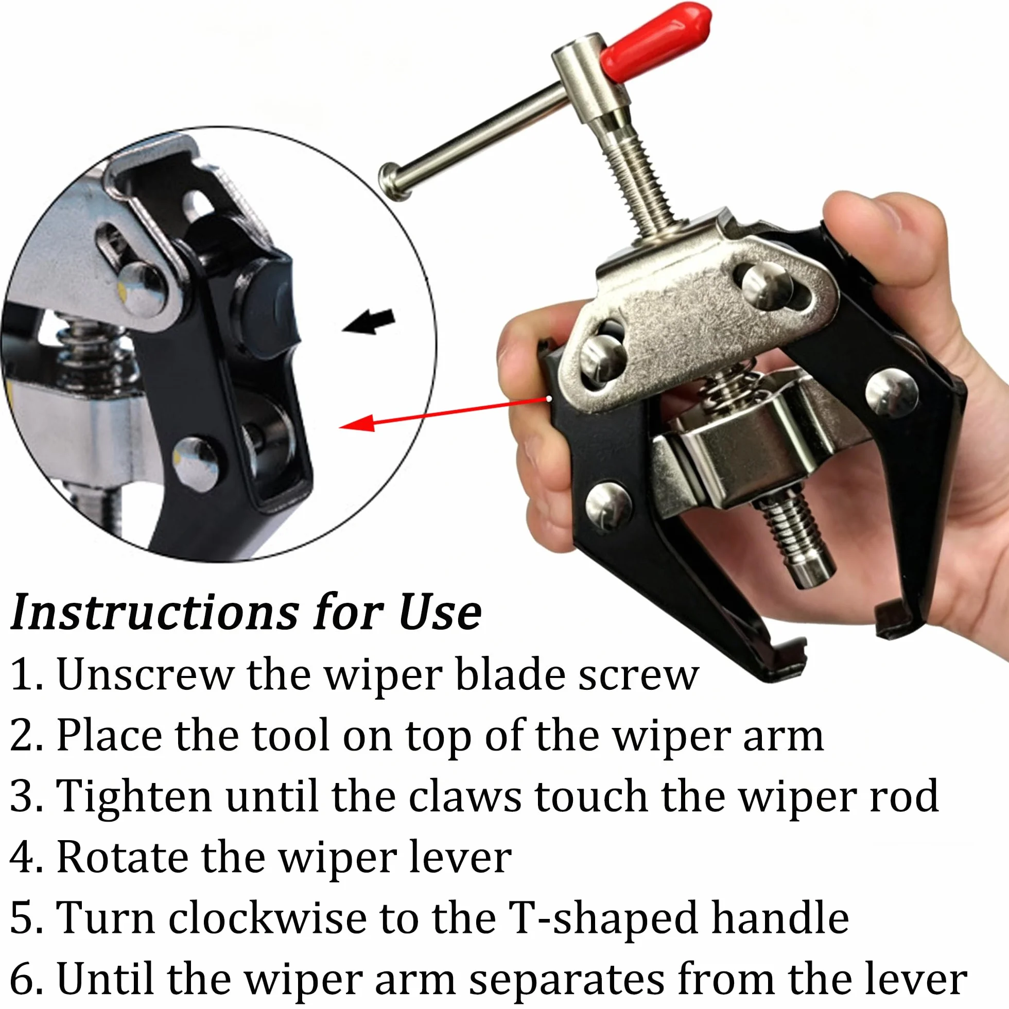 VZJYJZ Extractor De Brazos De Limpiaparabrisas, Extractor De Cojinetes, Extractor Limpiaparabrisas, Extractor Limpiaparabrisas, Apto para La Mayoría De Los Brazos De Limpiaparabrisas De Vehículos