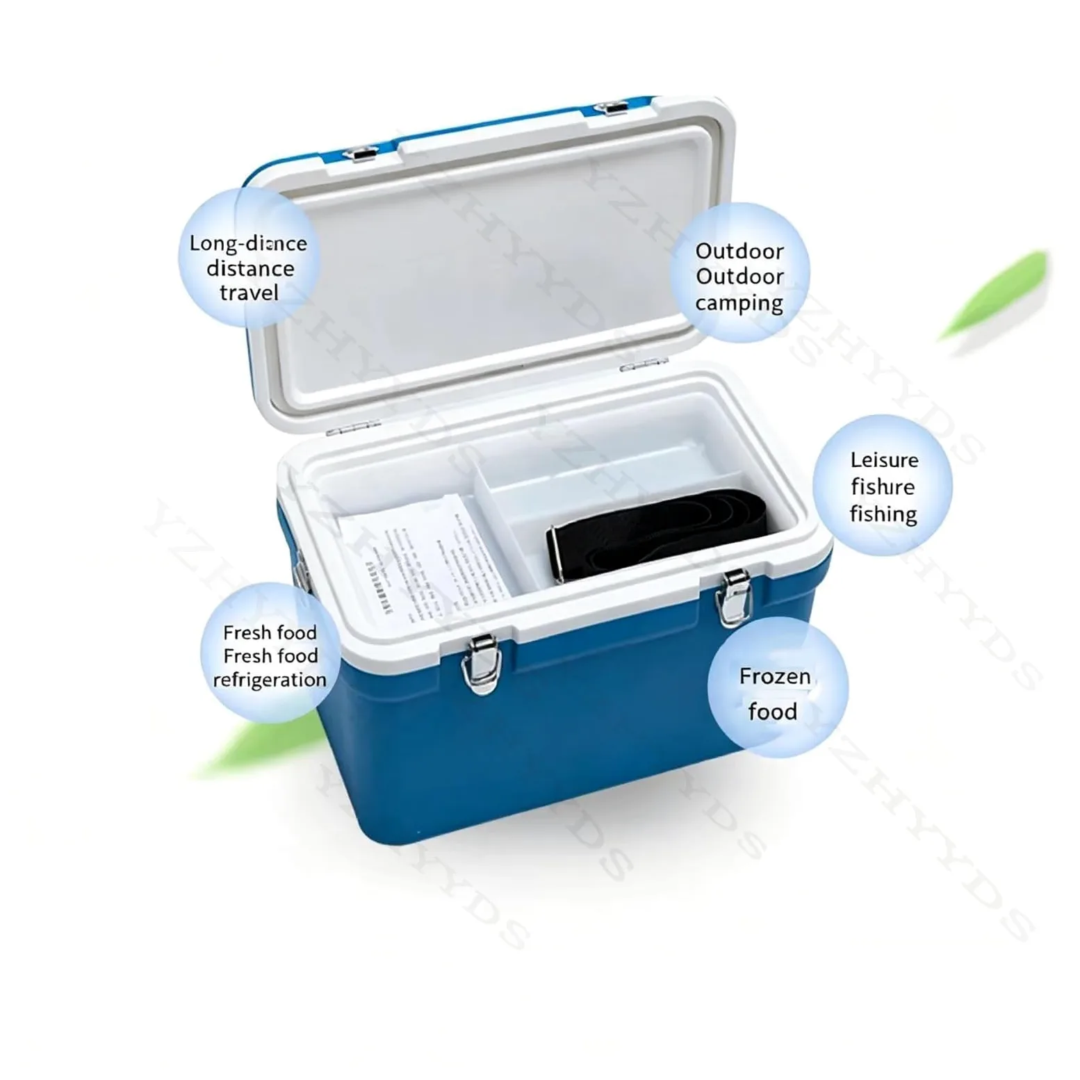 Enfriador De Vacunas PortáTil De 12 Litros, Refrigerador Fresco Con Correa Para El Hombro Y 4 Cajas De Hielo, Para Transporte De Vacunas, Espermatozoides Y Muestras BiolóGicas, Refrigerador De Viaje