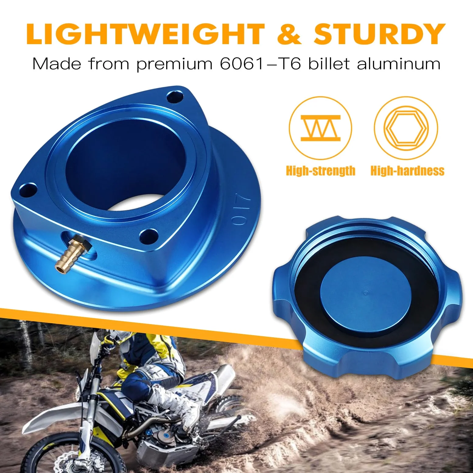 NICECNC Tapa de llenado de Aceite para Tanque de Combustible de Motocicleta, Color Azul, Compatible with GasGas 700 Enduro y Supermoto 2022-2024, llenado de Tanque de Combustible Compatible with