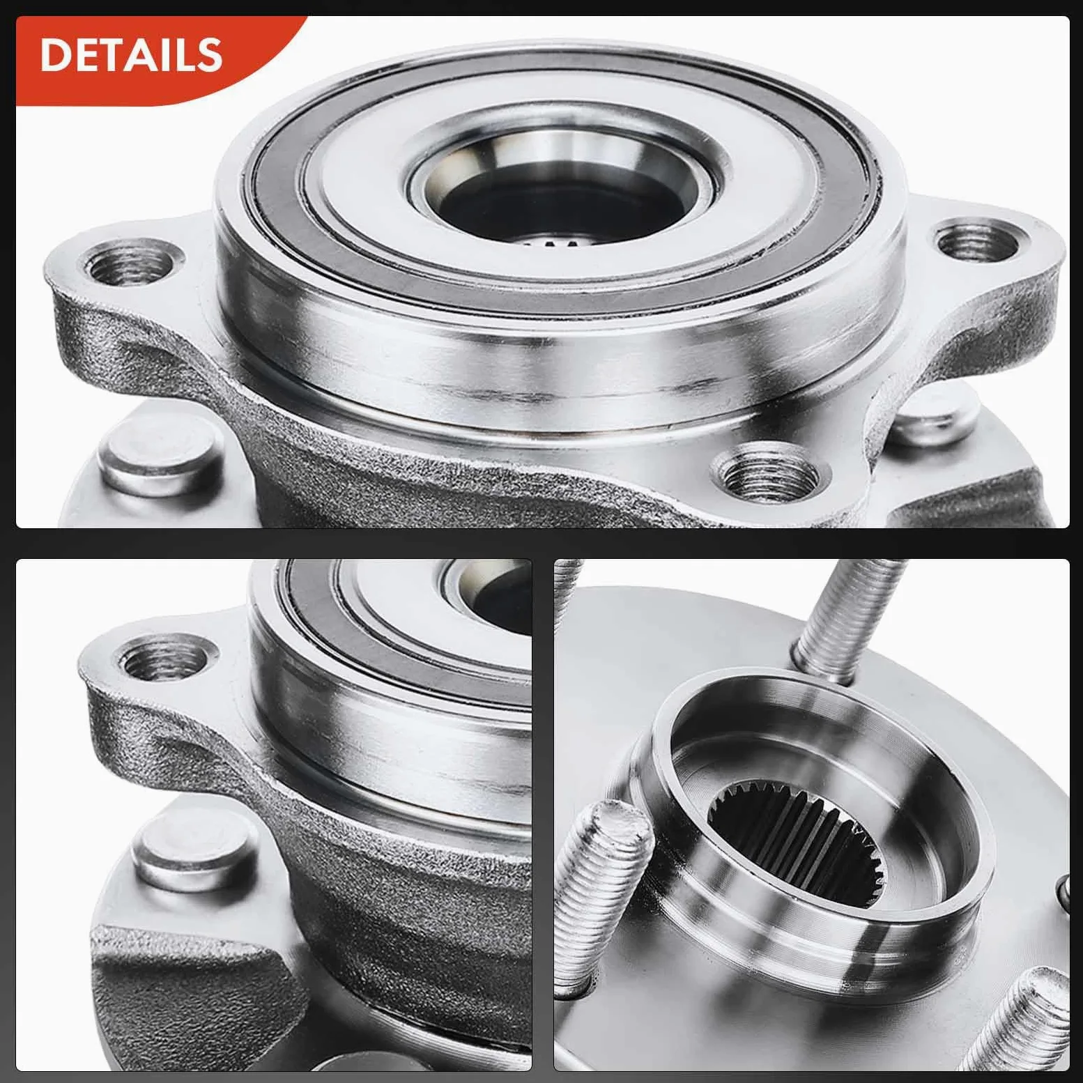 Frankberg 1x Kit de rodamientos de ruedas Frente Izquierda Derecha Compatible con A.u.r.i.s E15 2.2L 2006-2012 E18 1.6L-2.0L 2012-2018 A.v.e.n.s.i.s T27 1.6L-2.2L 2009-2018 Sustituir# 4355042020