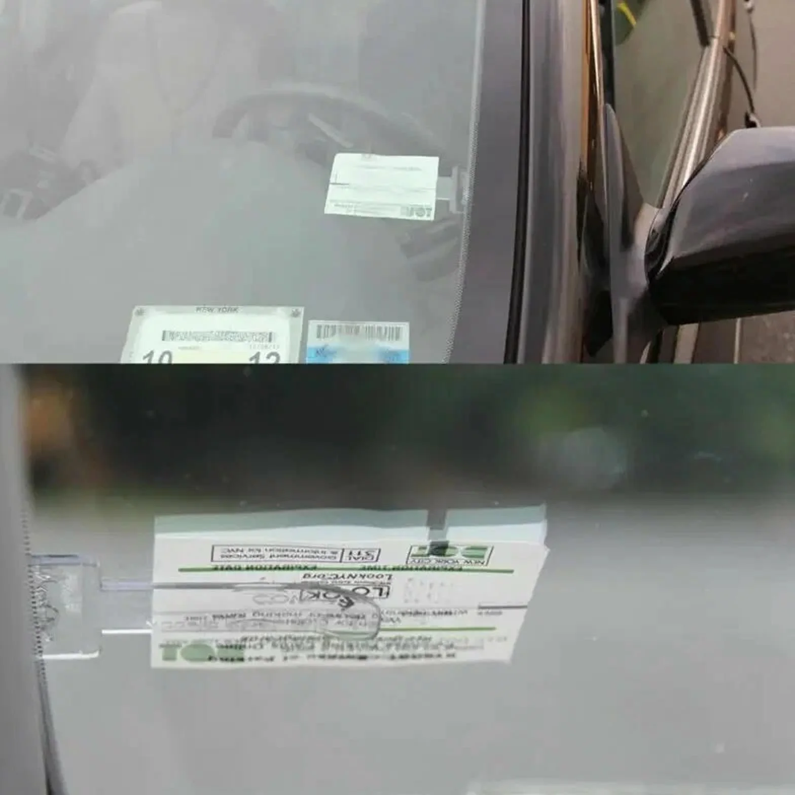 6 Piezas Clip para Boletos de Parabrisas, Autoadhesivos Car Ticket Holder, Transparentes Soportes para Billetes de Aparcamiento, para Ticket de Coche, Permisos de Estacionamiento