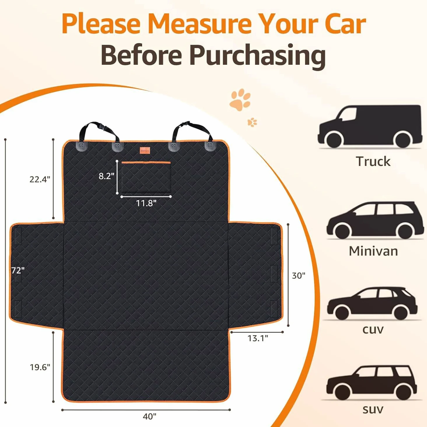 ZORQ Protector Maletero Coche Perros para Audi e-Tron 2019-2023, Funda Maletero Coche Perros Alfombra Protector Facil Mantenimiento con Protección Lateral