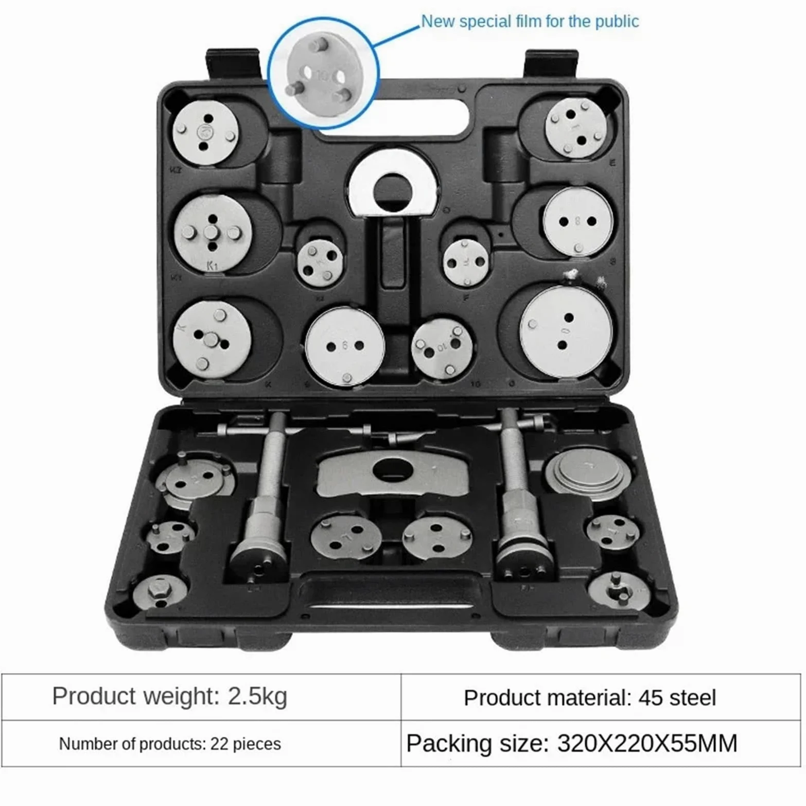Ajustador freno de tambor 22 Piezas De Herramientas De Retorno De Subbomba De Freno, Pistón Superior Y Trasero, Desmontaje Y Reemplazo De Pastillas De Freno piston calibre freno