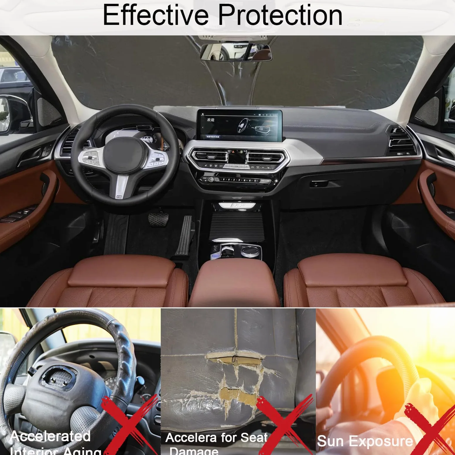Parasol para parabrisas de coche para Mazda CX-5 2017-2024 2025, 2 capas de sombra de ventana para deportes, turismo, Grand Touring, parasol plegable para ventana delantera de coche, accesorios de