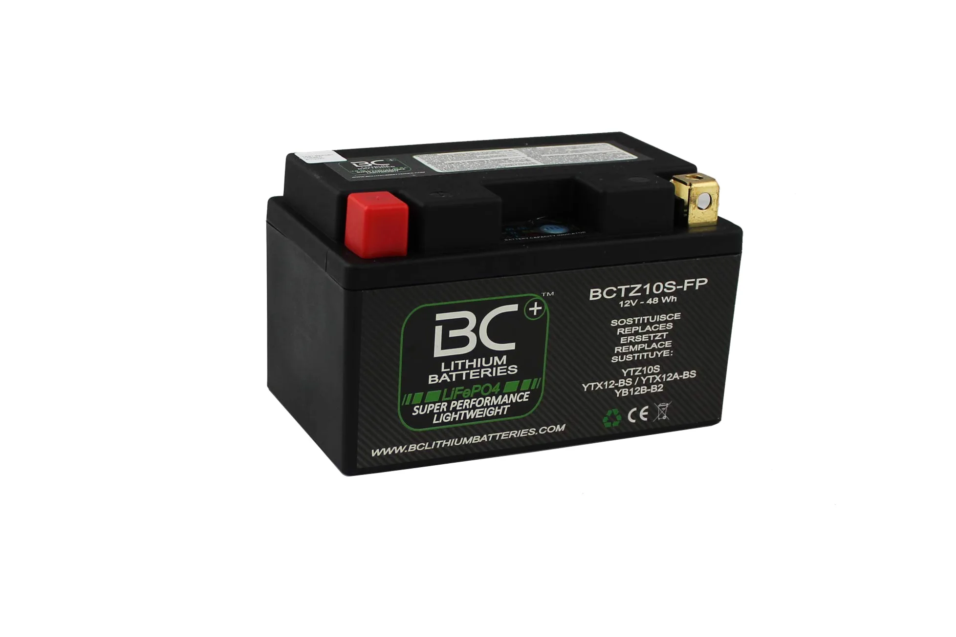 BCTZ10S-FP Batería Moto de Litio LiFePO4