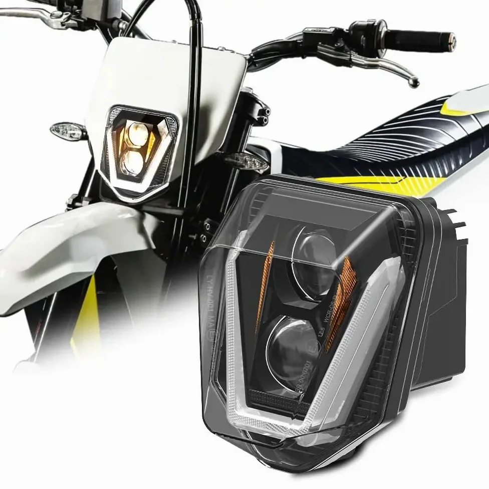 Faro LED Moto Compatible con Husq&varna TE FE TC FC 125 250 300 350 450 501 701 250i 300i faro delantero de motocicleta luz LED