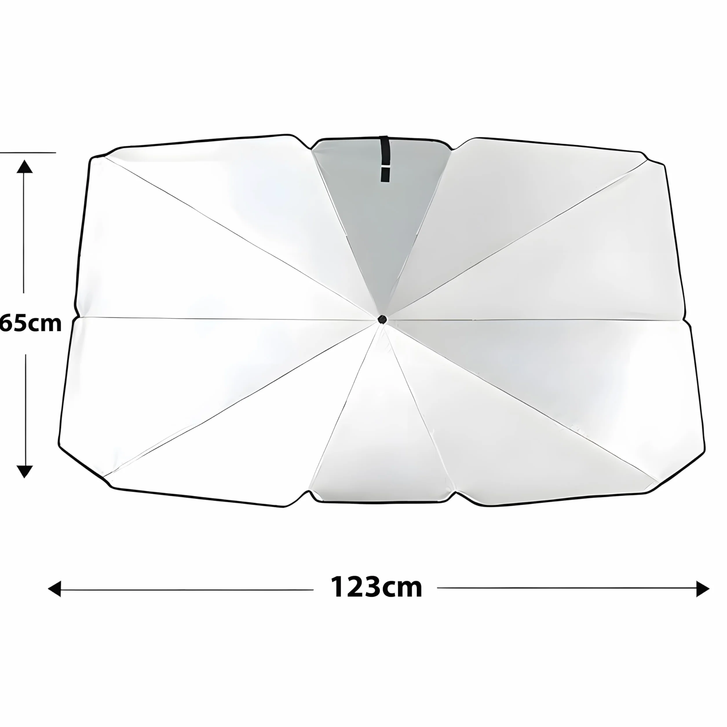 Retoo Parasol Coche 123x65 Cm, Parasol Plegable para Parabrisas, Protección Solar UV, Mango Flexible, Sombrilla Coche Delantera Universal para Interior