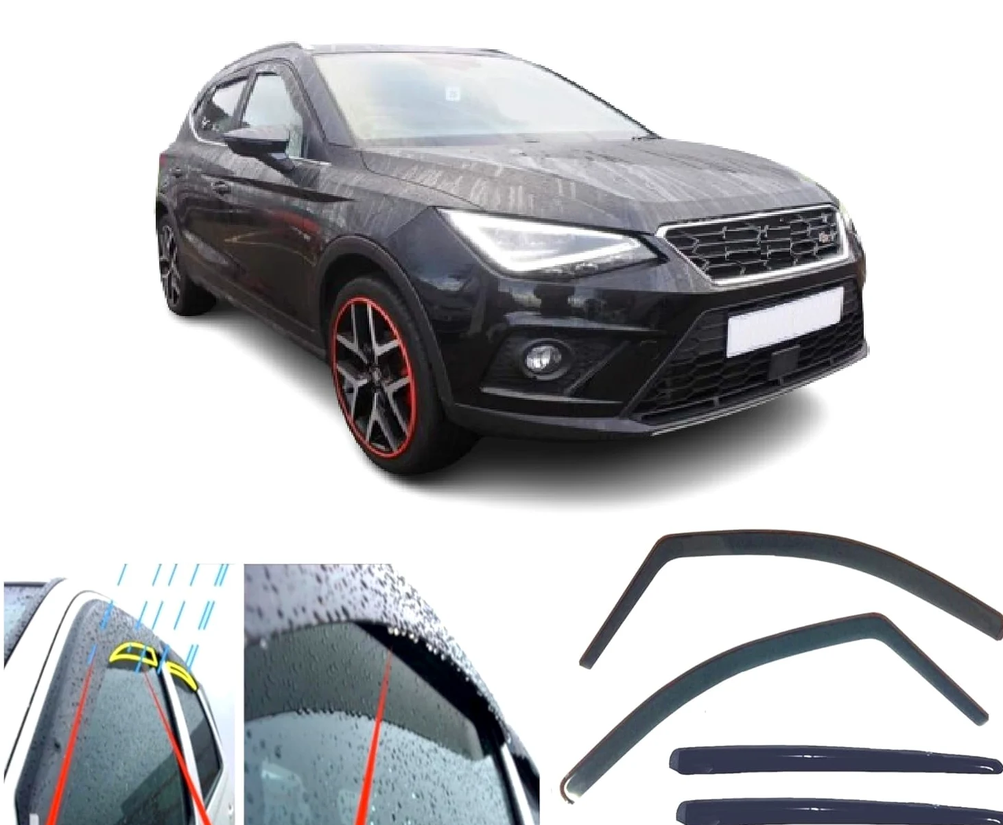 Deflectores de viento compatibles con Seat Arona 2017-2025