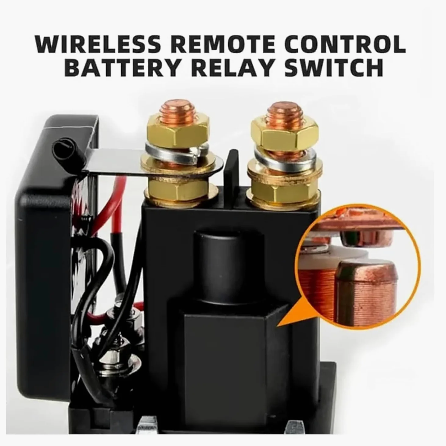 Relé de Batería Inalámbrico Remoto - Arranque a 30m, Interruptor Antirrobo, Instalación DIY Fácil para Coches, Autocaravanas 12V/24V (2Set 12V)