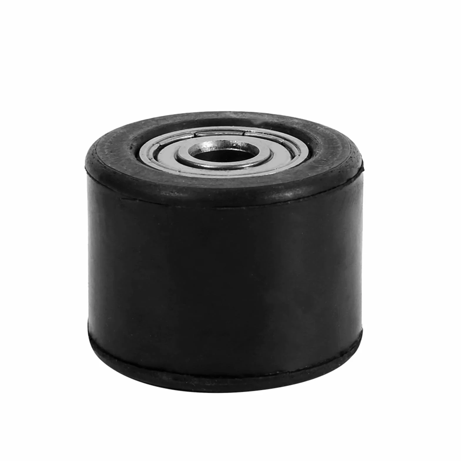 Ausla Tensor de Cadena, Polea de Rodillo de Cadena de Hierro de Caucho de 8 Mm, Guía de Rueda de Rodamiento Resistente, 3,6 Cm de Diámetro Exterior 2,5 Cm de, para Pit Bike Dirt Bike Motocicleta