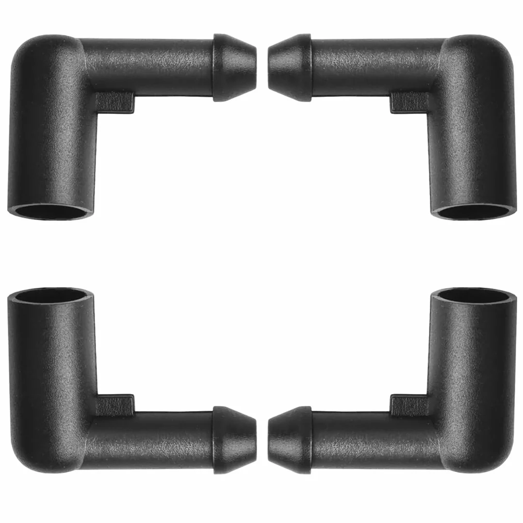 Lavaparabrisas Coche, 4 Conectores De Manguera Compatibles Con Opel Vauxhall Astra H Corsa D Zafira B 13171805 13257350 1452941 (Negro)