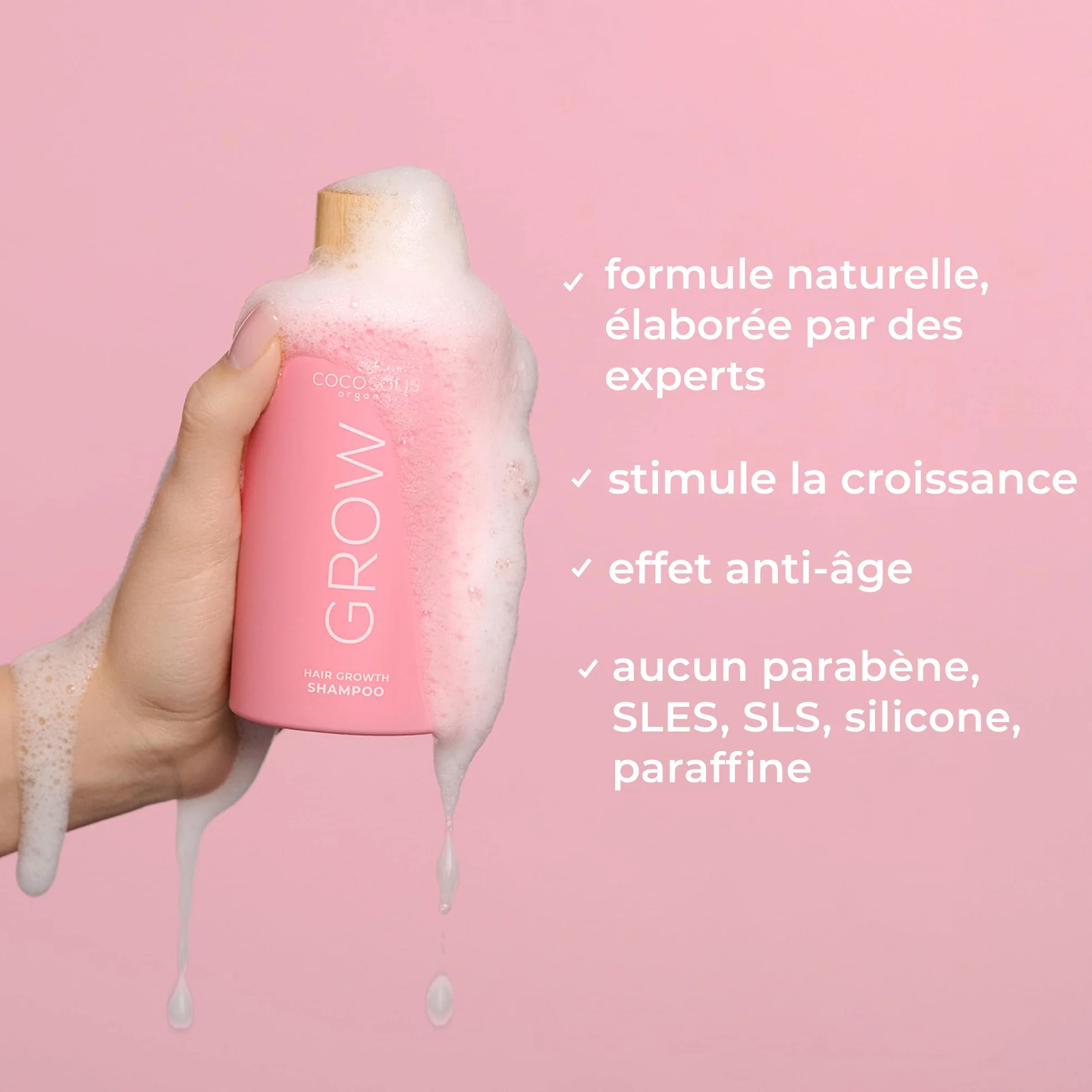 COCOSOLIS GROW Champú Crecimiento Cabello Antienvejecimiento Caída Vitamina E Kerascalp