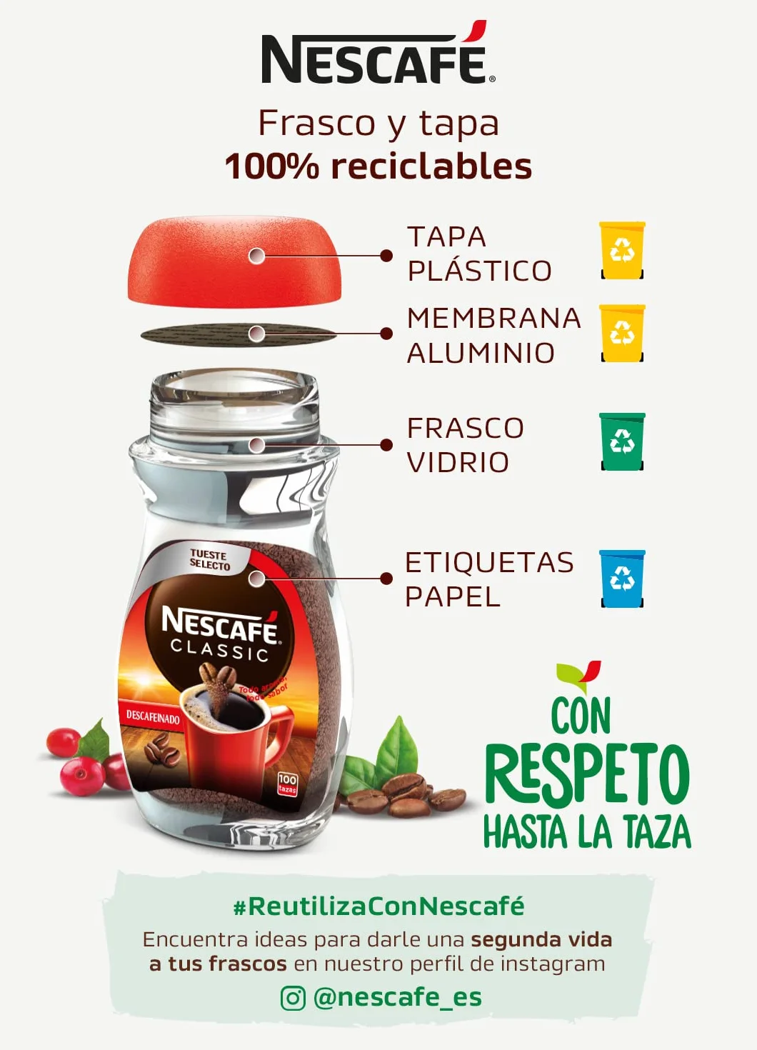 Nescafé Classic Café Soluble Descafeinado 200g