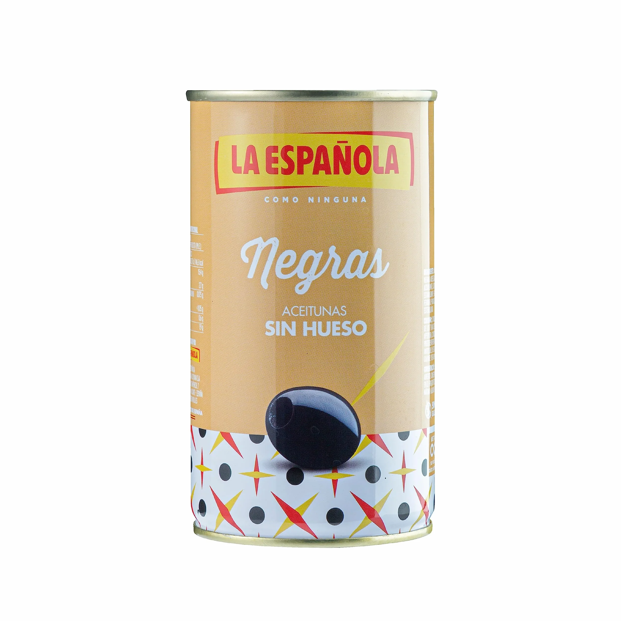 La Española Aceitunas Negras Lata Familiar Sin Hueso Pack 12 x 150g