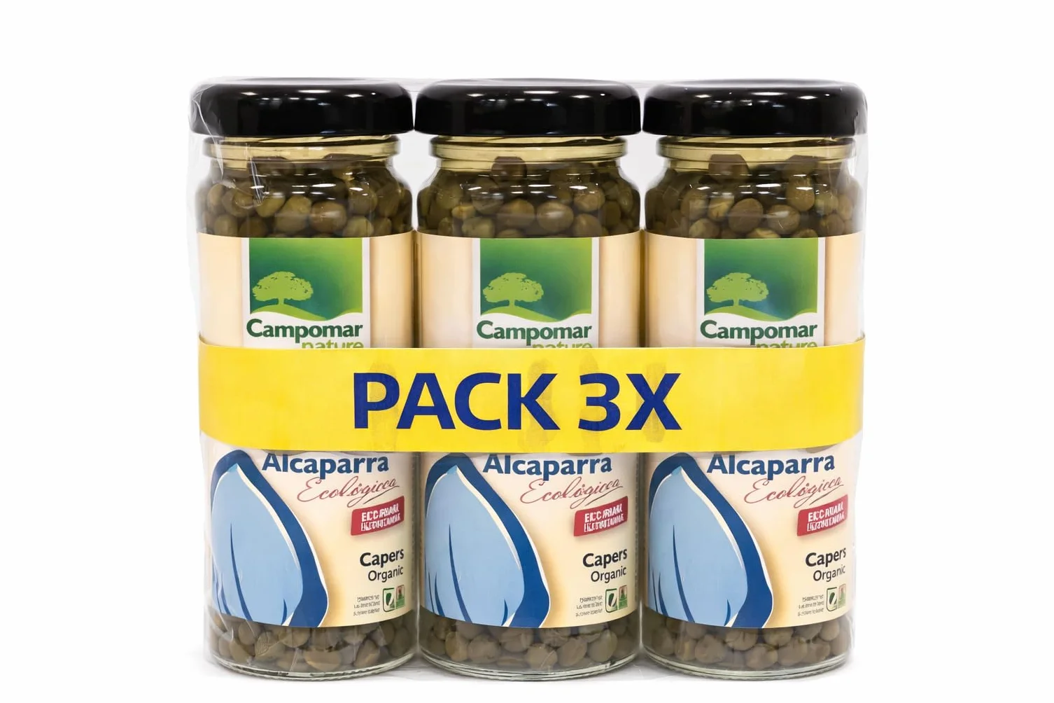 Campomar Bio Alcaparras Ecológicas en Conserva 3x100g Pack Natural