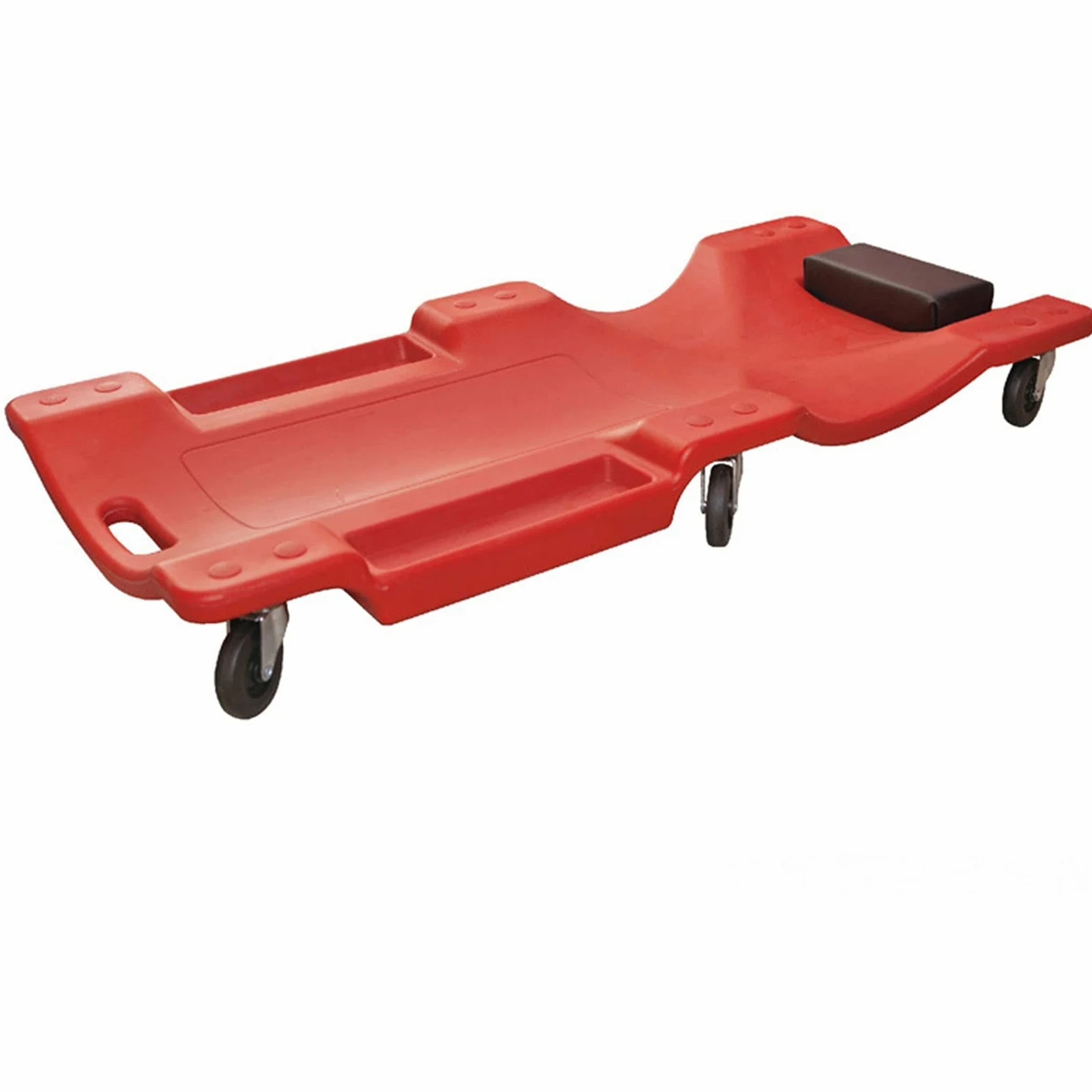 ARCH Camilla Mecanico De 40 Pulgadas, Cuerpo De Plástico Ergonómico con Reposacabezas Acolchado, Herramientas Taller Mecanic para Reparación Automática Y Mantenimiento, 350 Lbs De Capacidad Roja