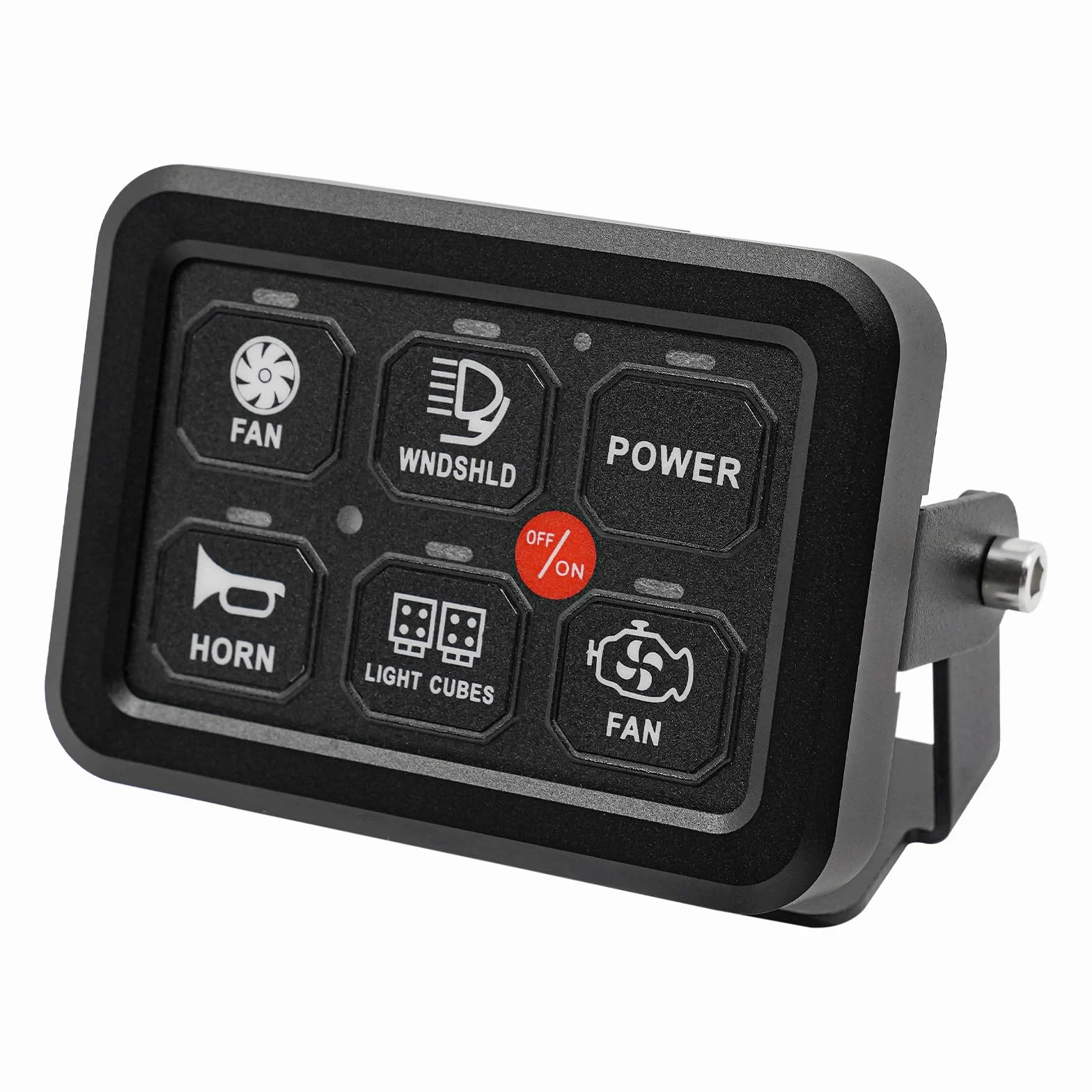 Panel de interruptor de 6 marchas con función de atenuación automática de 720 W, panel de conmutación universal, sistema de relé de control de circuito, para coche, camión, barco, ATV, color verde