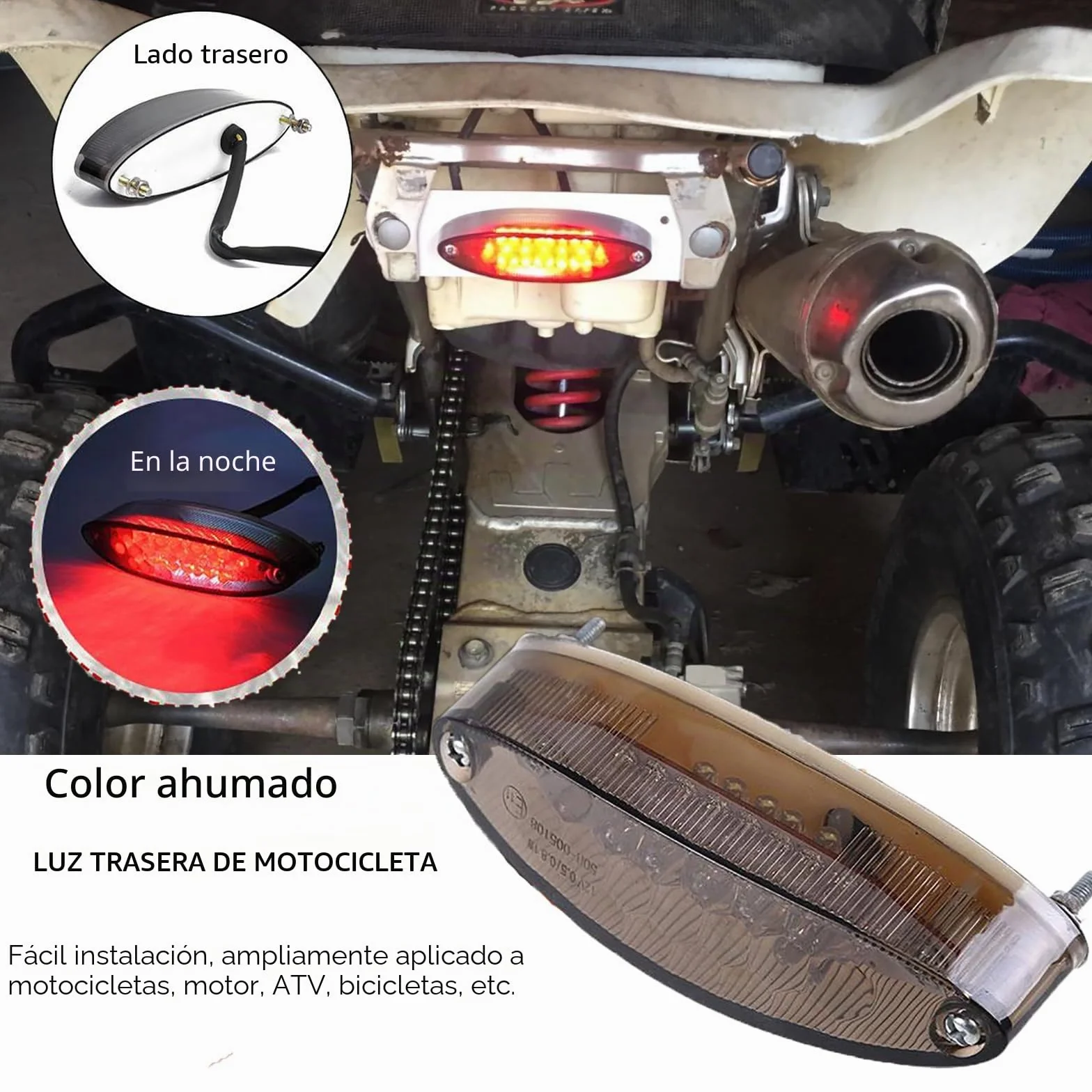 28 LED Motocicleta ATV freno cola parada luz de matrícula para ATV LTZ King Quad Runner Dr DRZ 650 400