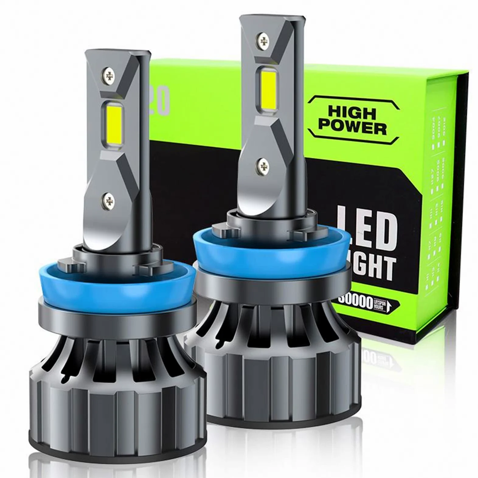 Bombillas LED Para Faros Delanteros, 100 W, 400% Más Brillantes, LED Blanco Frío De 6000 K, Plug And Play, IP68 Resistente Al Agua, Ventilador De Refrigeración Integrado,H4