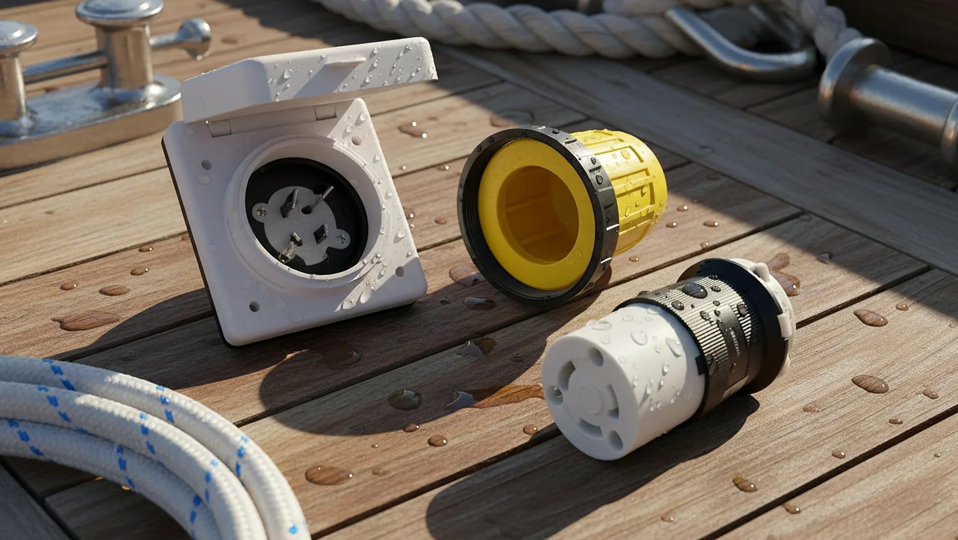 Entrada de alimentación resistente a la intemperie 30 A 125 V conector de bloqueo de rotación hembra para RV barco marino remolque