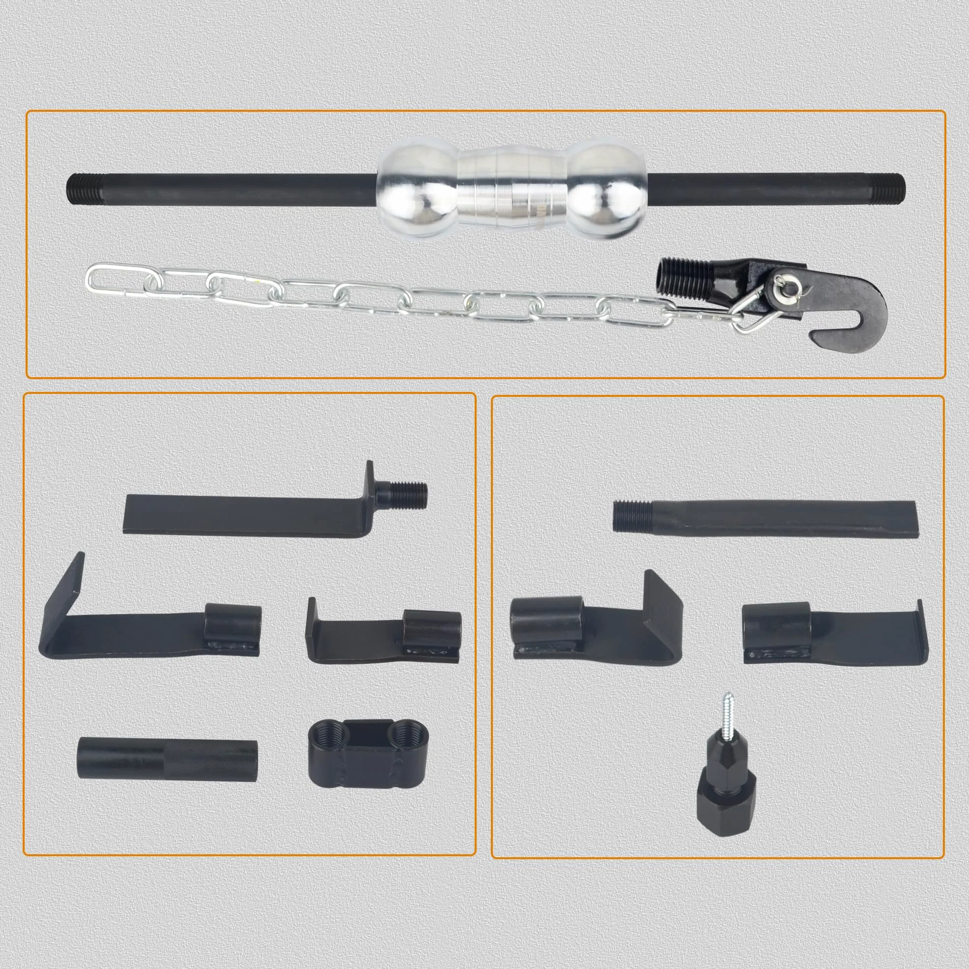 DAYUAN Juego de 13 herramientas de reparación de abolladuras con martillo deslizante, kit de herramientas de reparación de abolladuras de carrocería de coche, kit de herramientas de reparación de