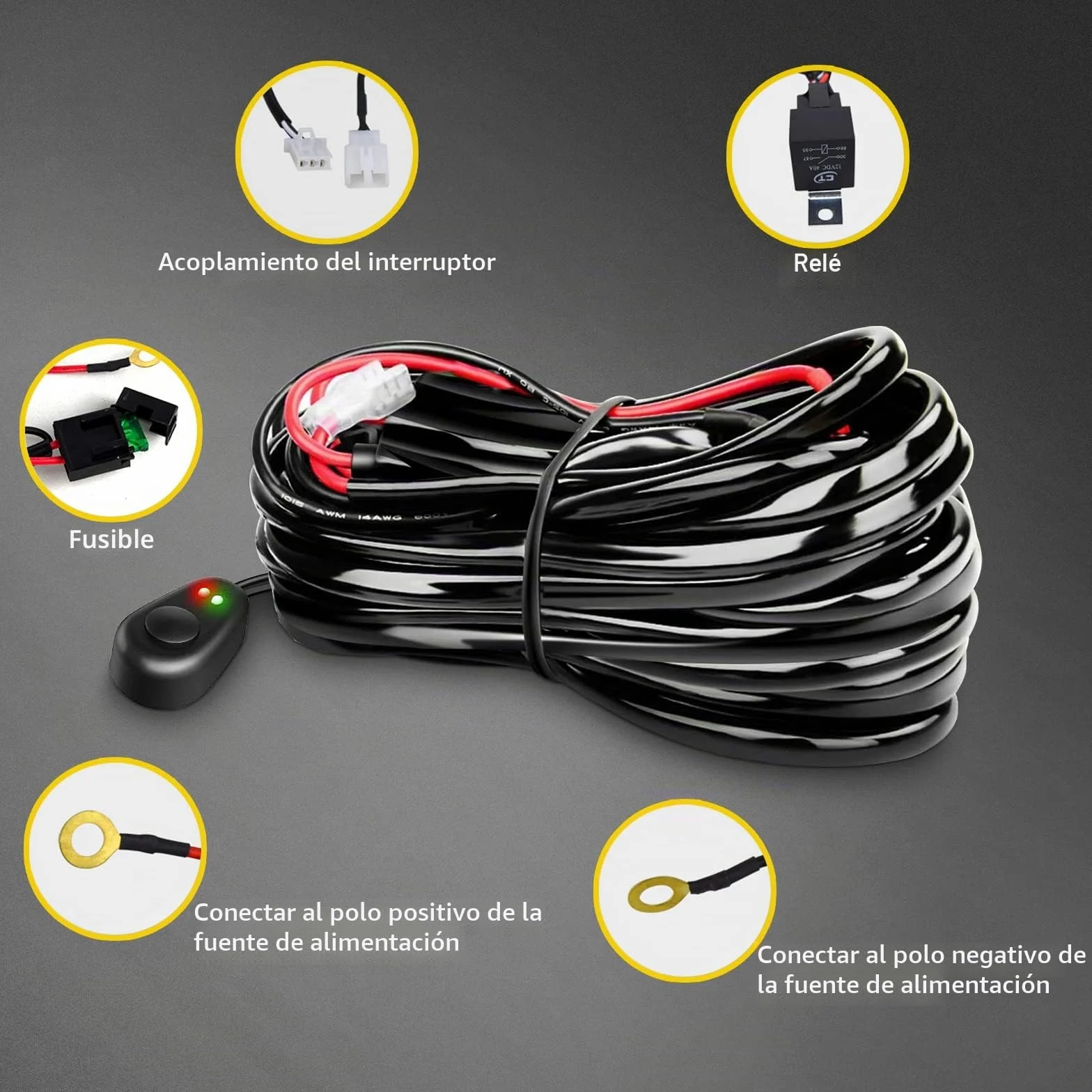 RIGIDON 32 Pulgadas 80cm 150W Foco Barra de luz led y 12V cableado Kit | faro de largo alcance, unica fila, barras luminosas, para off road camión coche ATV 4x4 todoterreno barco, lámpara de trabajo