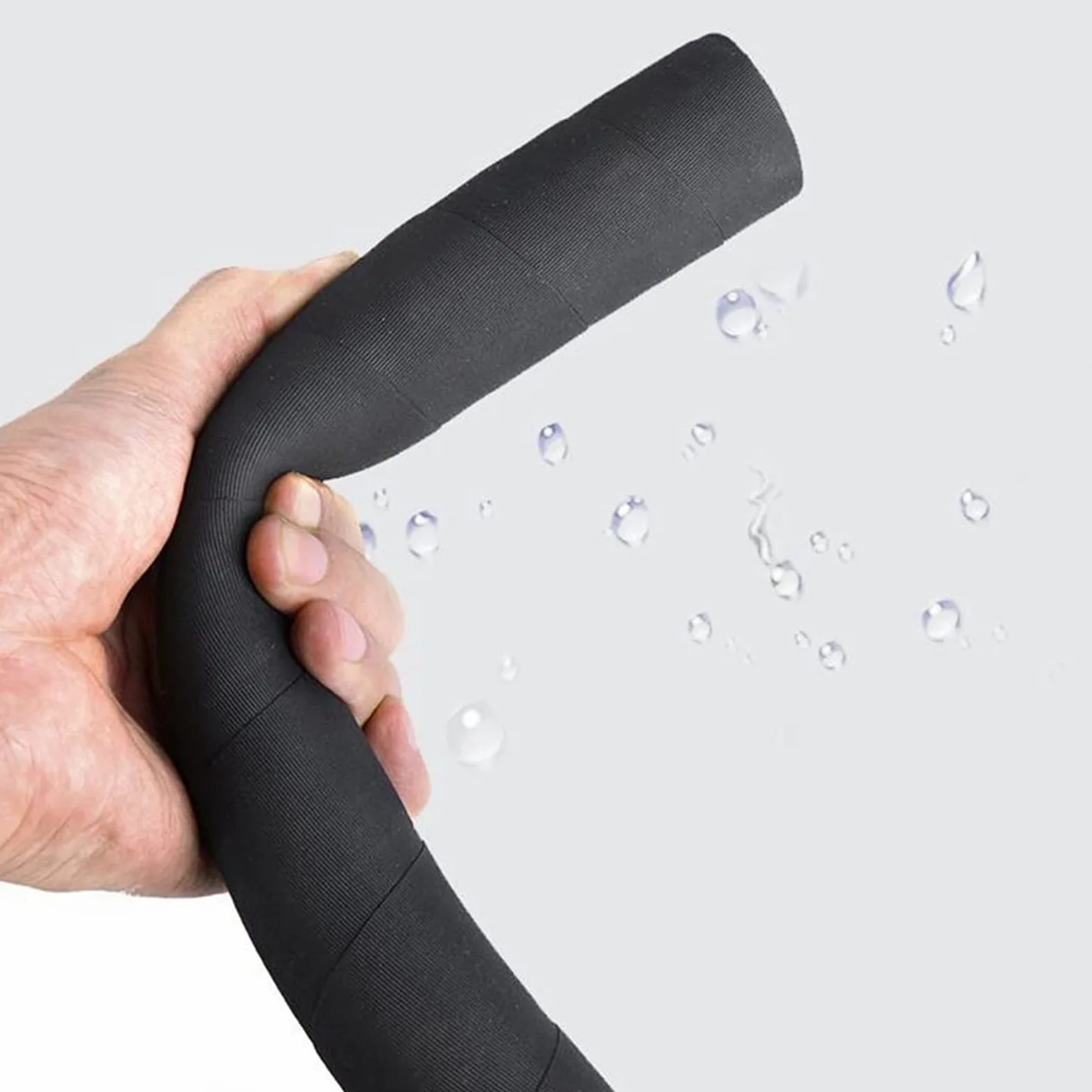 Cqinju-Tubo Flexible de PVC 1M de alta presión del tubo de agua del tubo de 16 mm de goma de alta temperatura resistente al vacío motocicleta del coche camión de Van Fuel Oil Tubería Manguera Negro, A