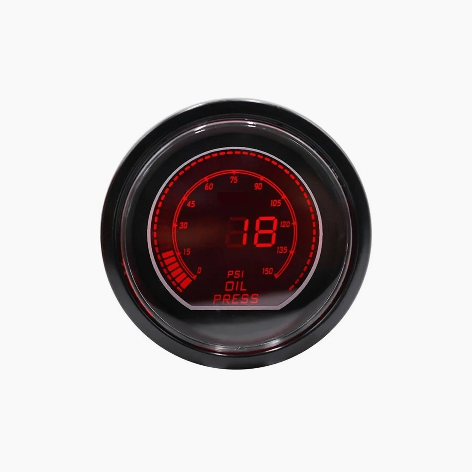 Medidor de presión de aceite de coche de 52mm y 2 pulgadas, indicador de presión de aceite Led rojo/azul de 0-150PSI con Sensor/medidor de coche