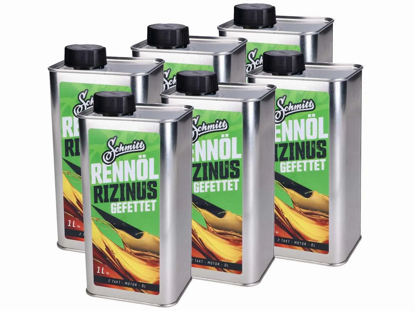 Aceite de motor de 2 tiempos/aceite mixto Schmitt racing oil castor six pack 6x1 litro