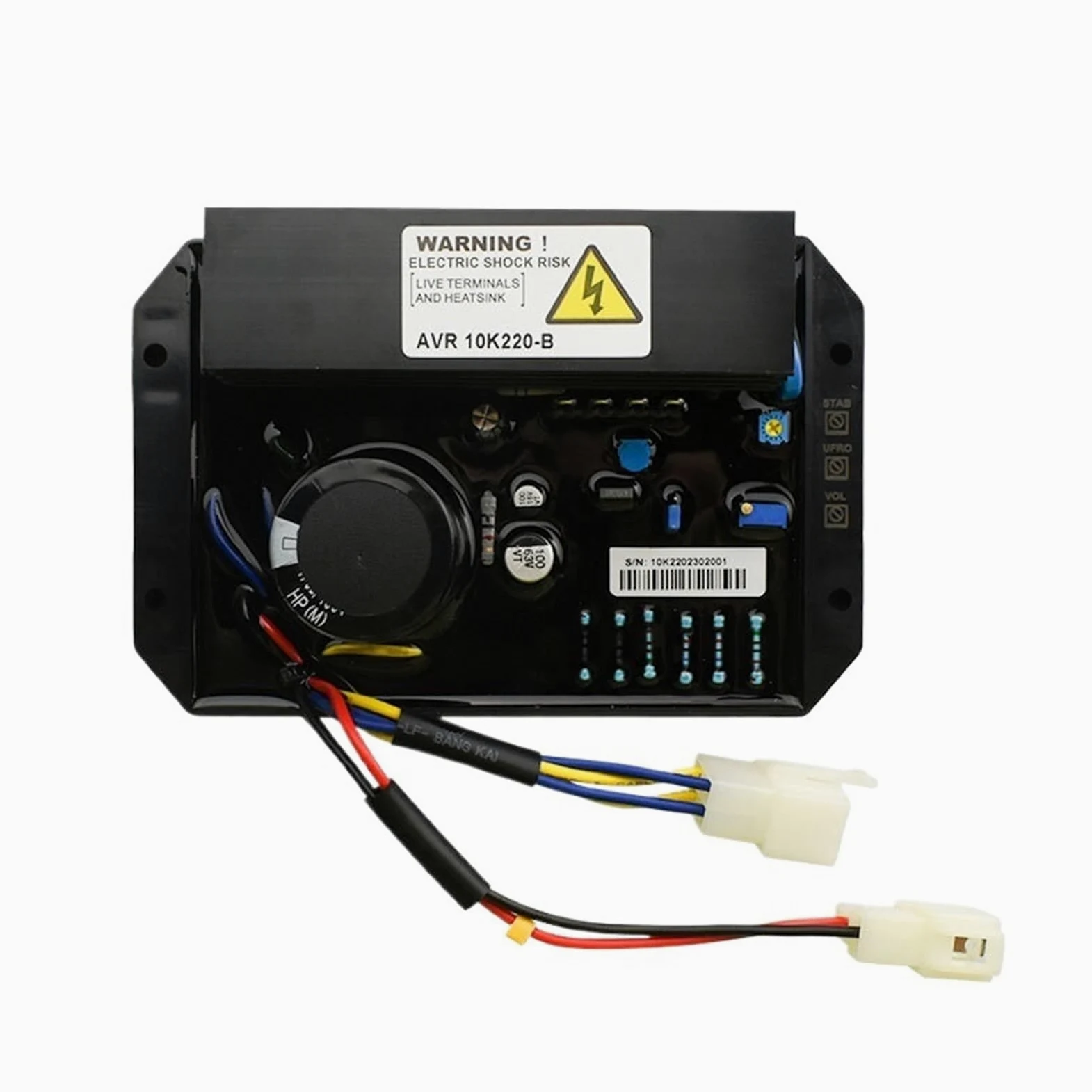 1 unidad HJ.10K220-B, regulador de voltaje automático monofásico AVR for generador diésel.