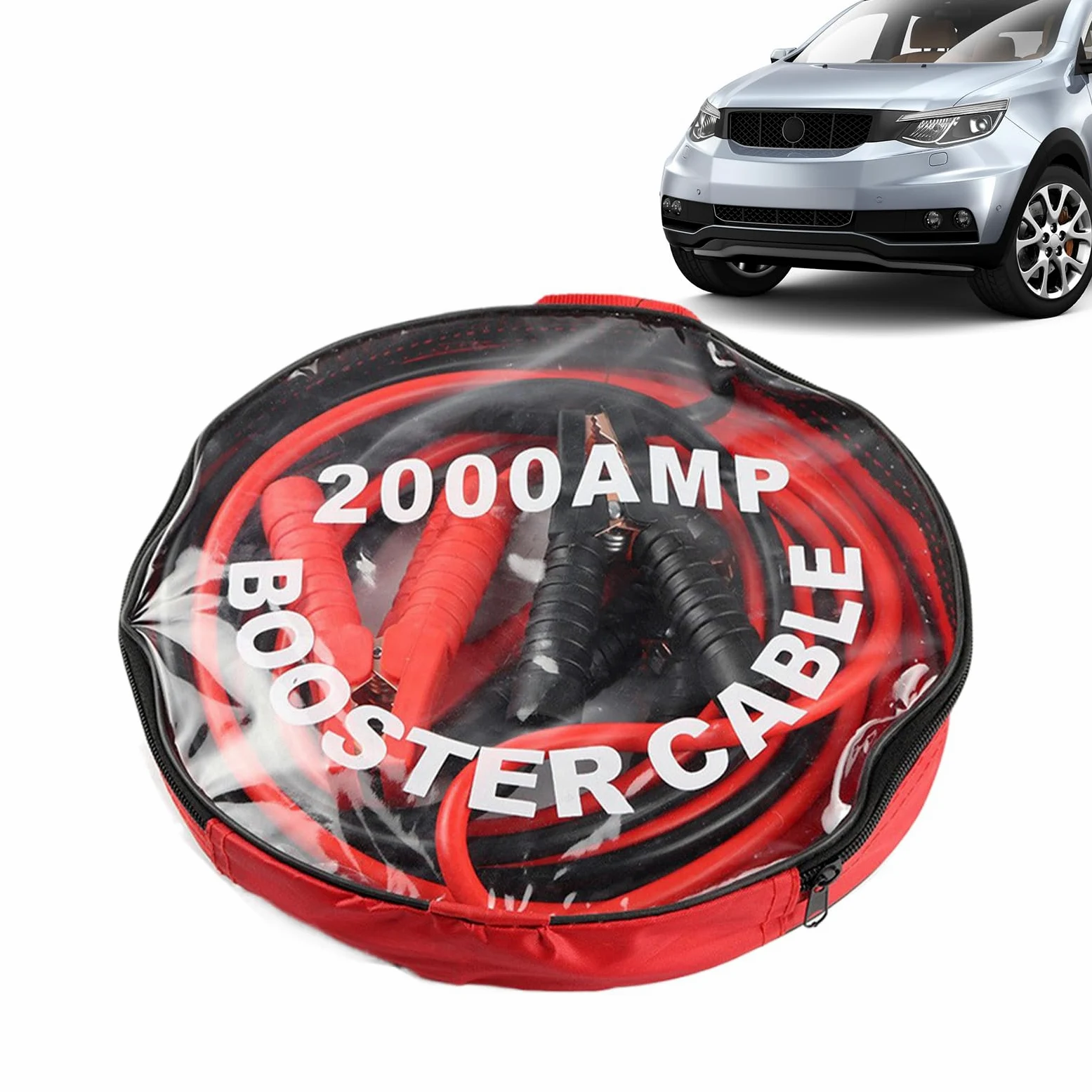 Cables De Arranque Para Automóvil,3.0 m/4.0 m 2000A Portátil,Cable de Arranque para Batería de Coche | Para Moto Cuatrimoto Vehículos Recreativos Carrito Golf Bicicleta Eléctrica Barca Remolque