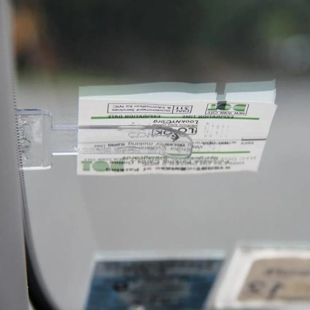 Clip para boletos de Parabrisas, Clip para boletos de estacionamiento, Clip para boletos Autoadhesivo para Permiso de Parabrisas, Clips para permisos para automóviles, Camiones y caravanas