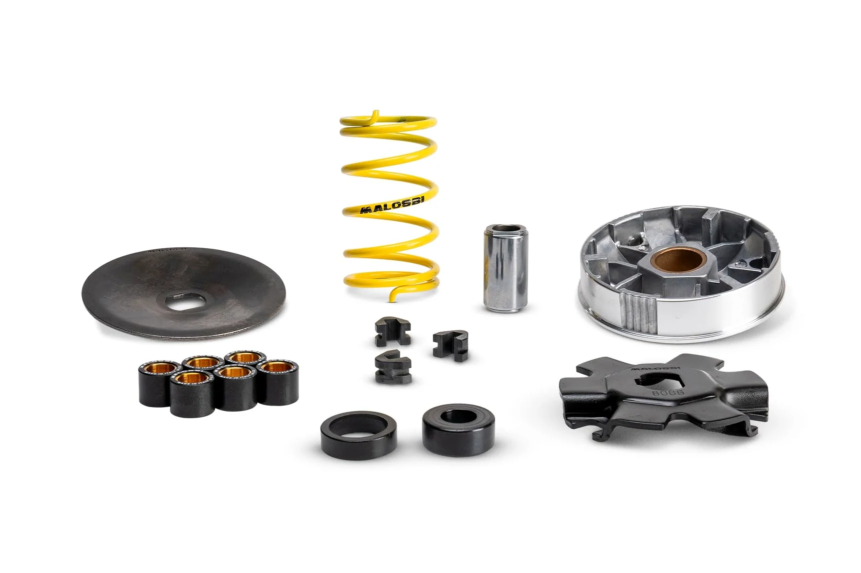 Kit variador Malossi Mulrivar completo rodillos de resorte amarillo Piaggio Ciao si Boxer, rejilla Superbravo
