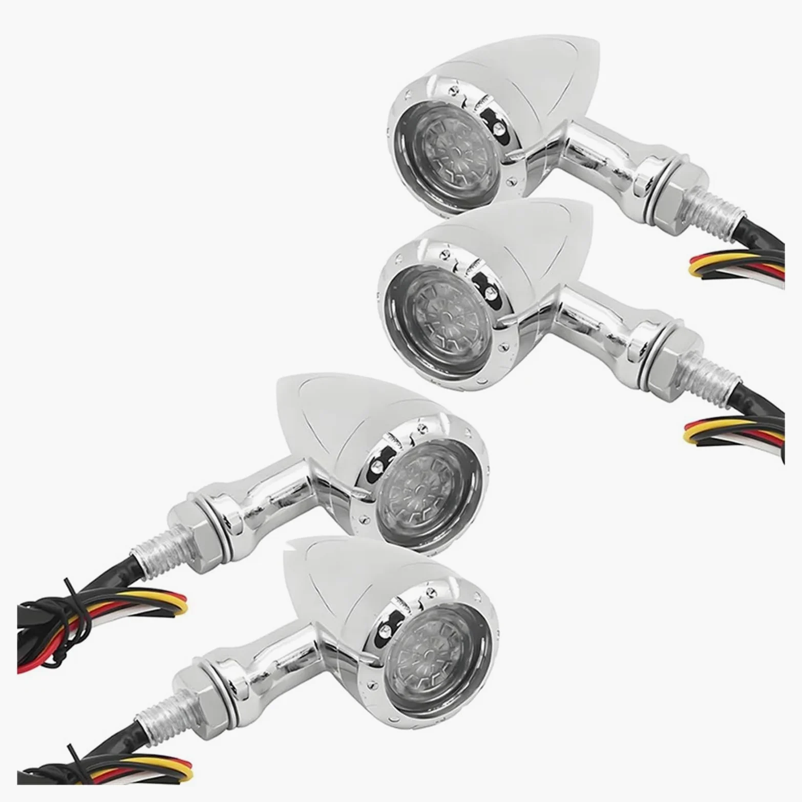 Luces Intermitentes LED Delanteras y traseras universales M10 de 12 V para Motocicleta, compatibles para Hon&da para Har&Ley Lámpara traseras