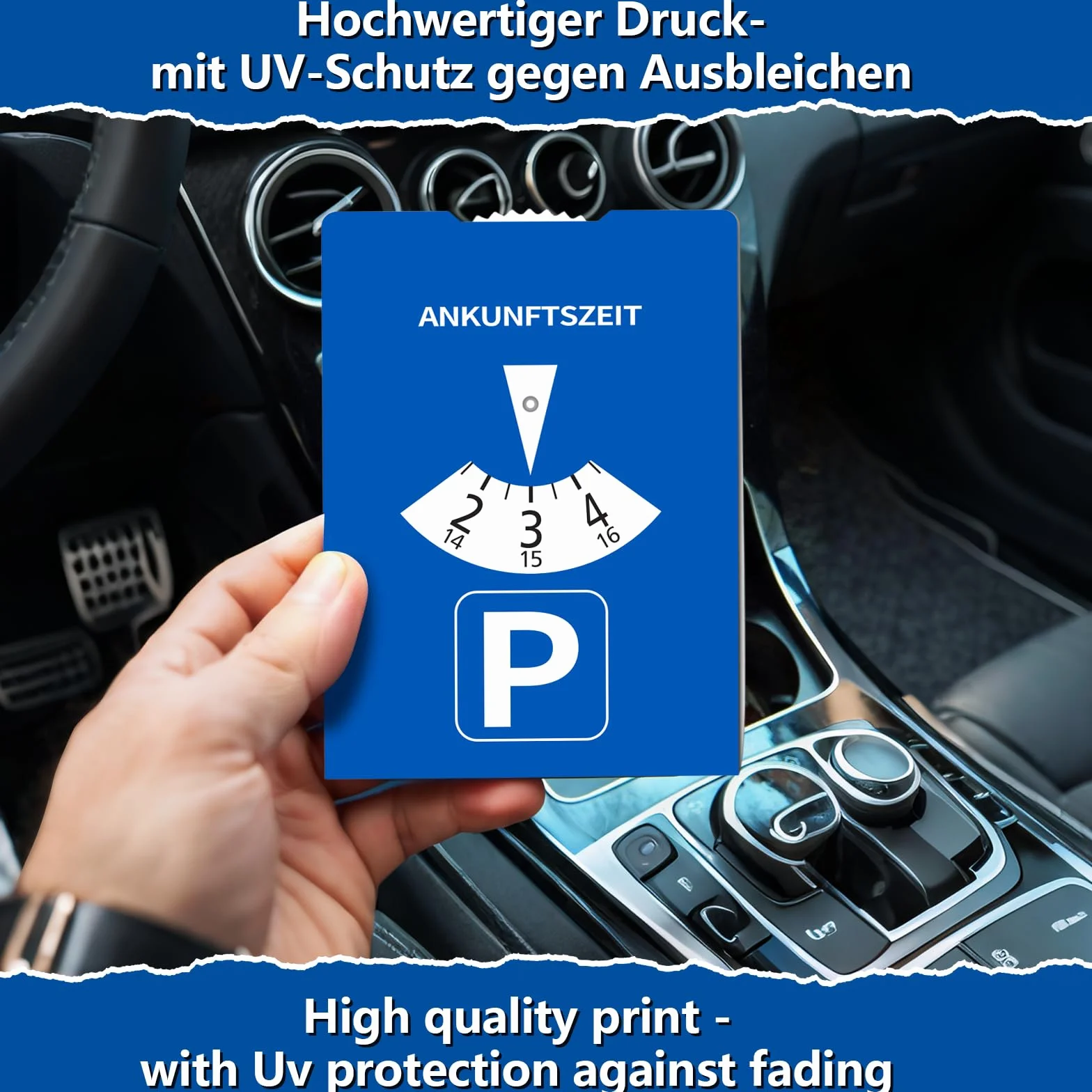 kinoco Parkscheibe aus Pappe, StVO-konform, 11x15 cm - Umweltfreundlich & strapazierfähig für Auto, LKW, Wohnmobile