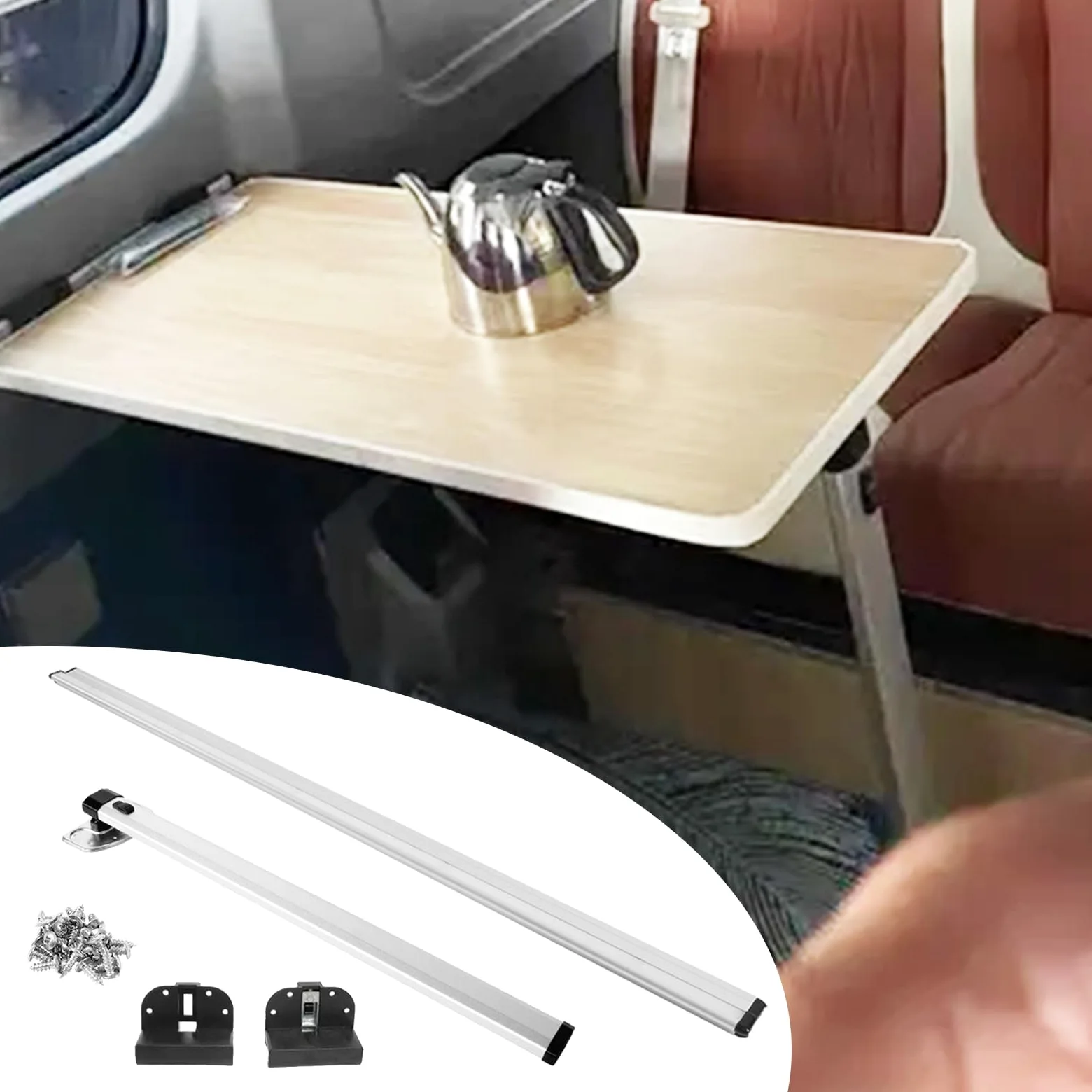 Pata De Mesa Extraíble Y Riel Deslizante para Yate De Autocaravana, Patas Plegables De 73 cm/28 Pulgadas, Rieles Guía De 100 cm/38 Pulgadas, Soporte De Base De Mesa para Autocaravana